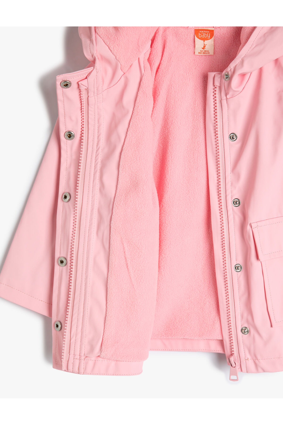 Koton Kapşonlu Kaban Cepli Rüzgar Kapaklı Çıtçıt Kapamalı fotoğrafı 6 (önizleme)