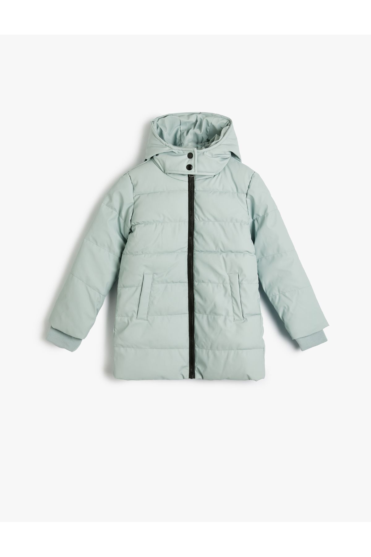 Koton-Oversize Puffer Jacket with Zipper Closure and Elasticated Cuffs 1