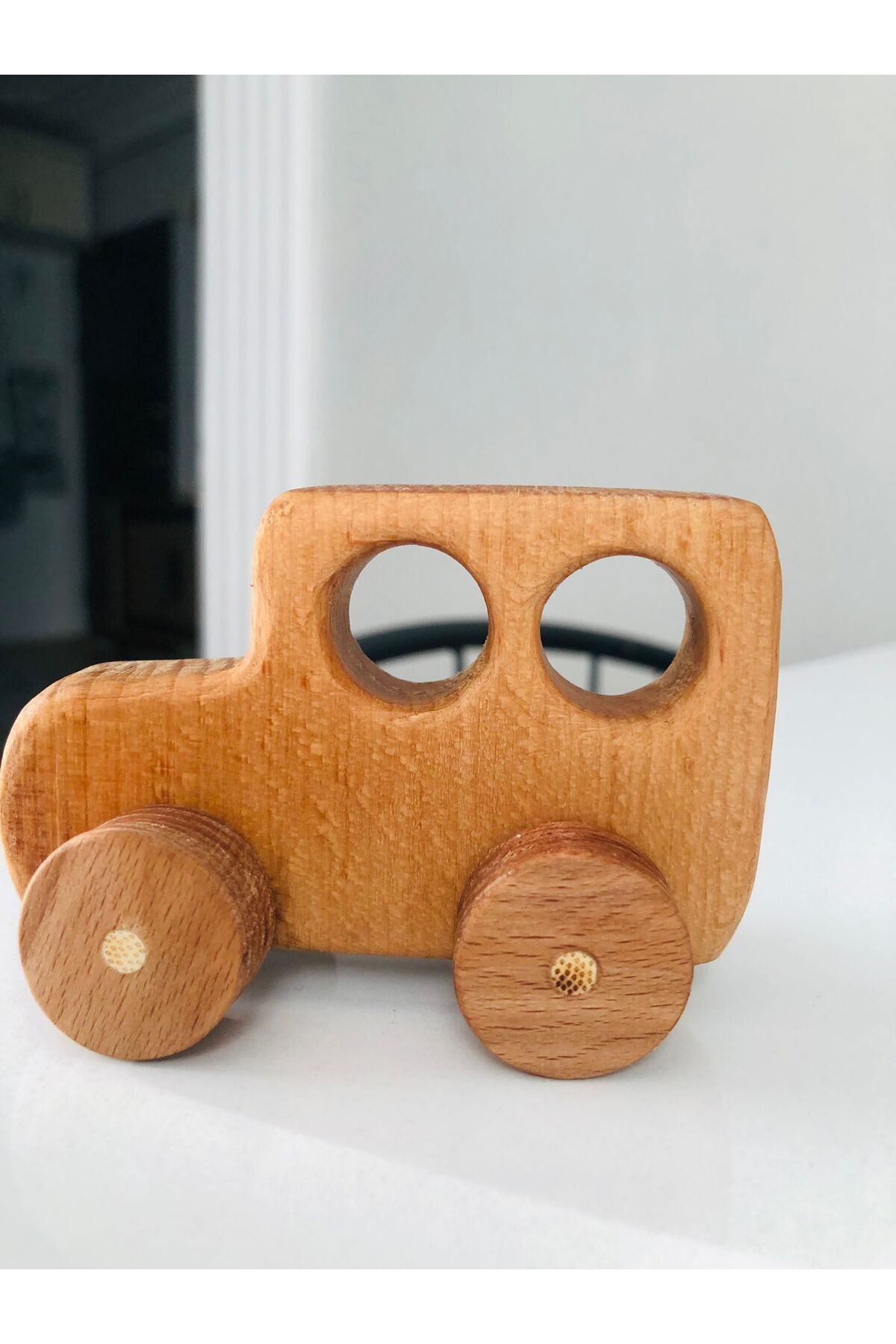 ONTİC DOĞAL YAPIM OYUNCAK-Montessori Wooden Car Model 1