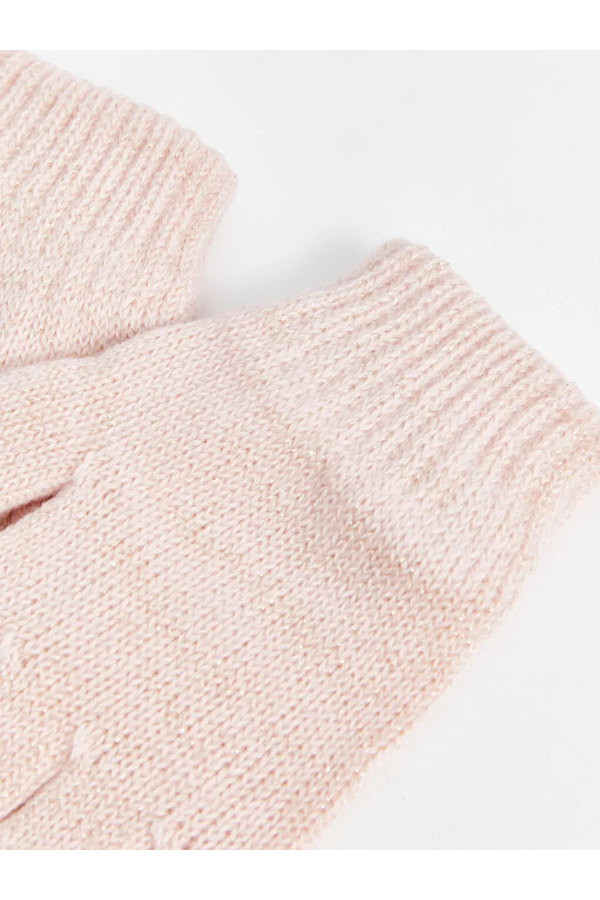 LC Waikiki LCW ACCESSORIES Açık Pembe Basic Kız Bebek Triko Eldiven 2'li fotoğrafı 7 (önizleme)