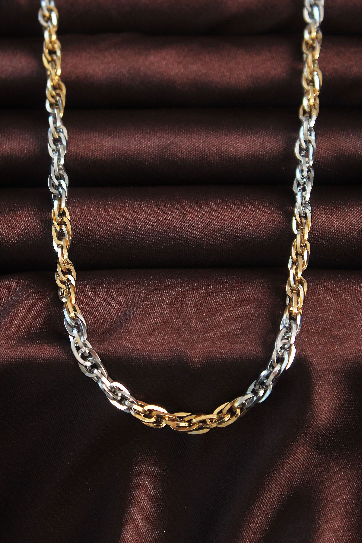 BESKAR-Double Color 316L Steel Hollow Necklace Model 1