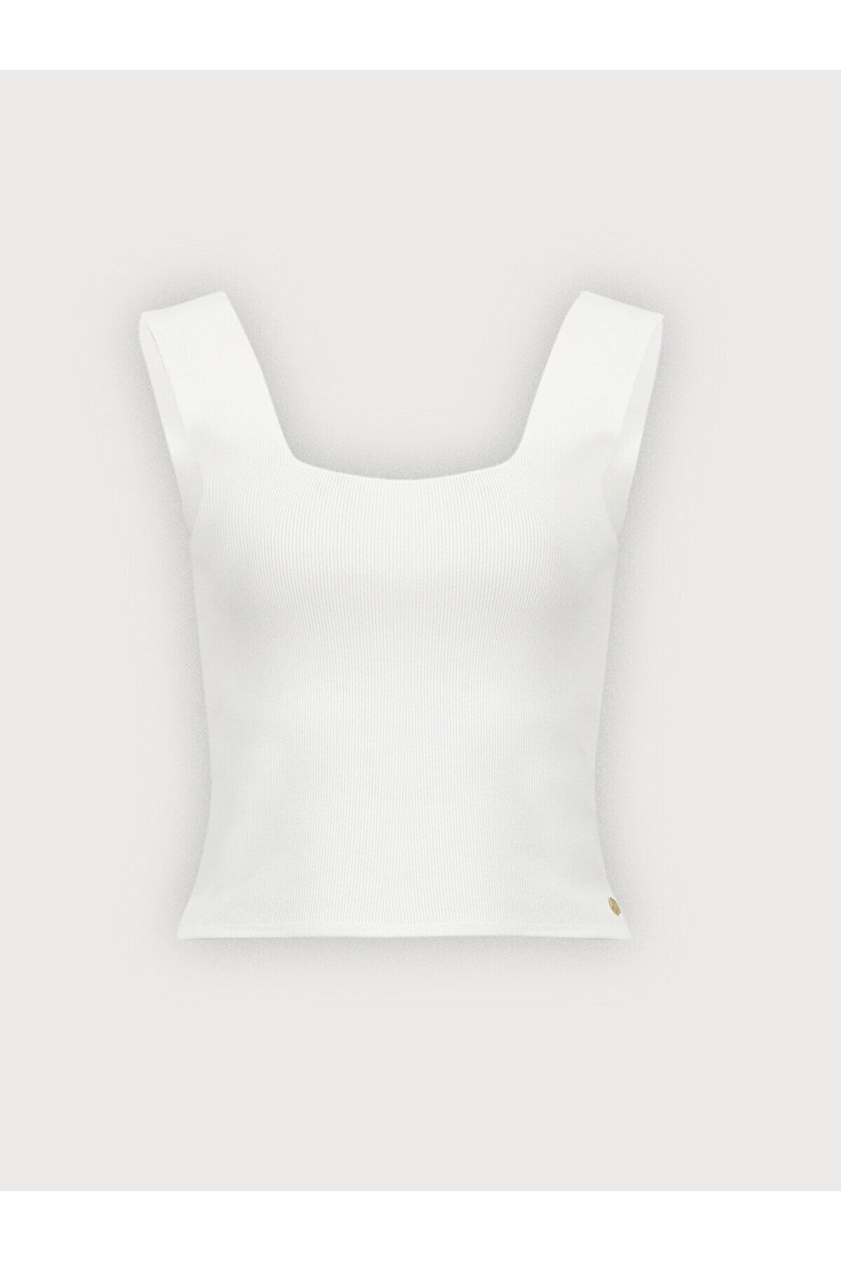 Ltb-White Knitwear Square Collar Athlete 1