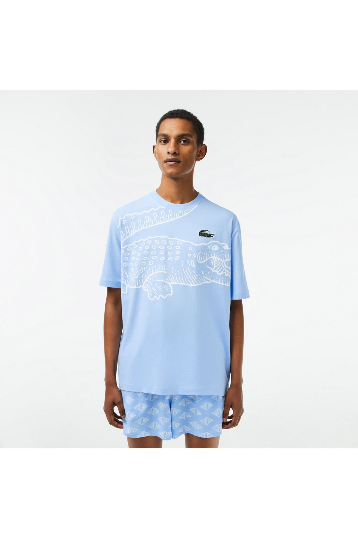 تی شرت آبی مردانه اصلی Lacoste