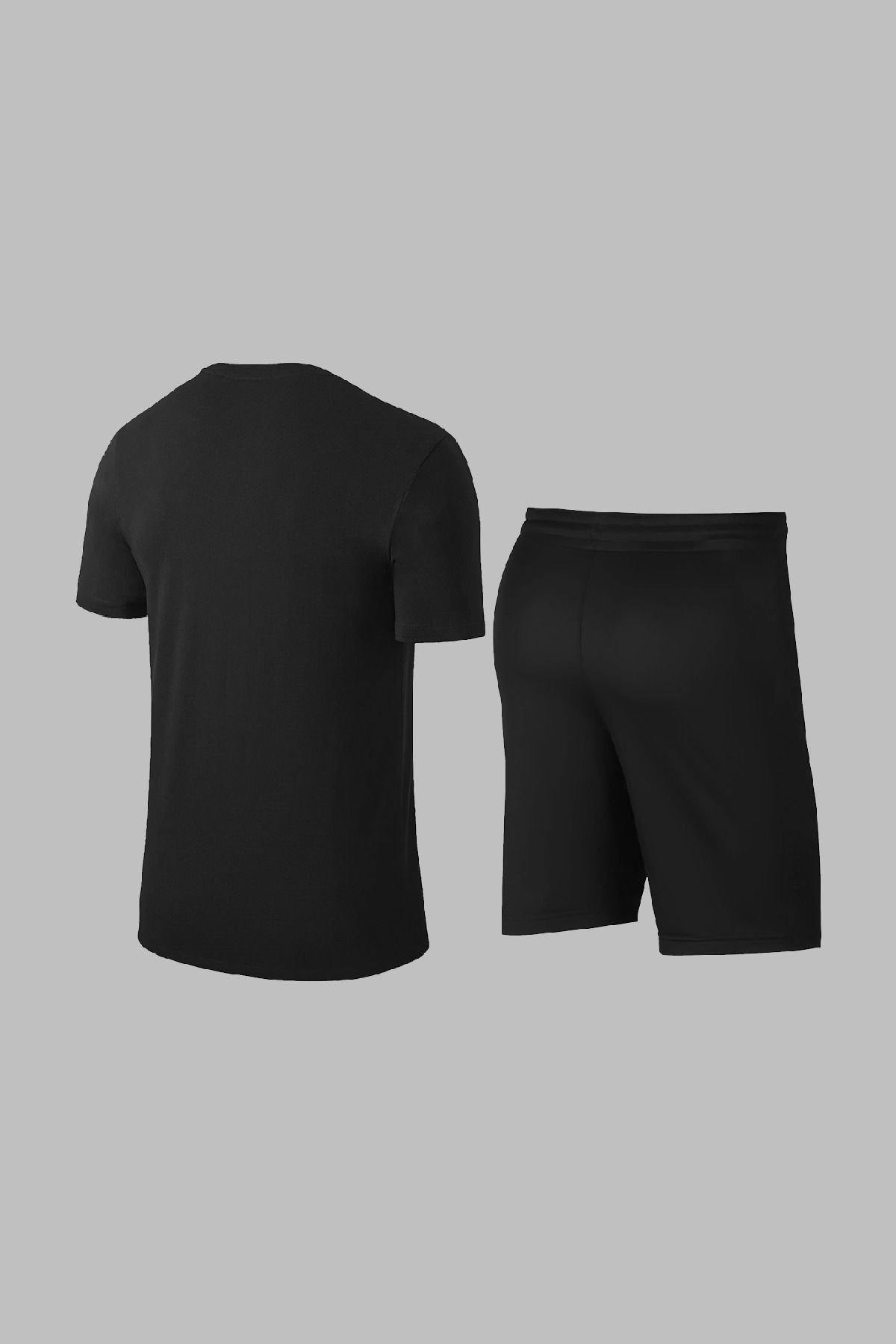 POSEIDON STORM-Мъжки комплект от тениска и шорти Dri-Fit, черен, размер Plus Size - с кръгло деколте и къс ръкав (4 бр.) 4