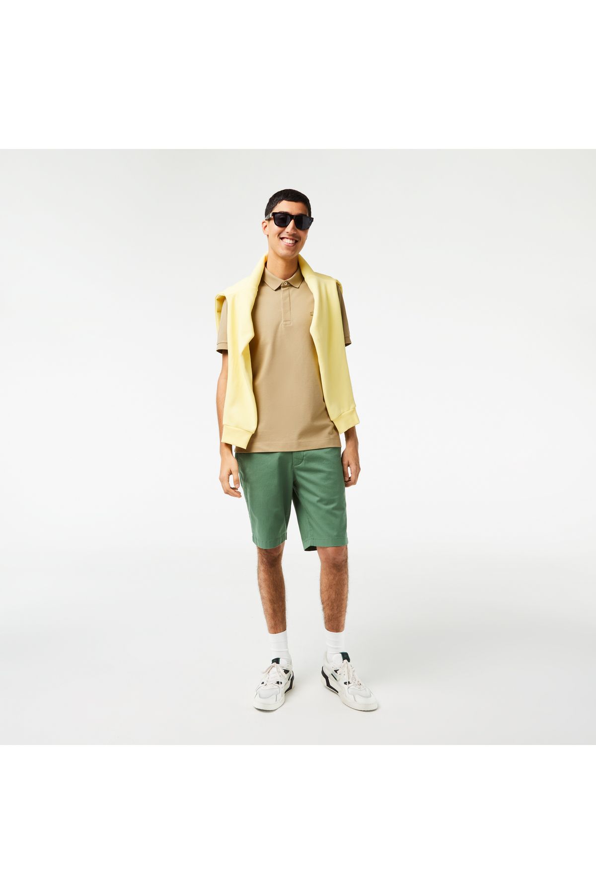تی شرت یقه پولو چند رنگ مردانه معمولی مناسب پاریس بژ چوگان Lacoste
