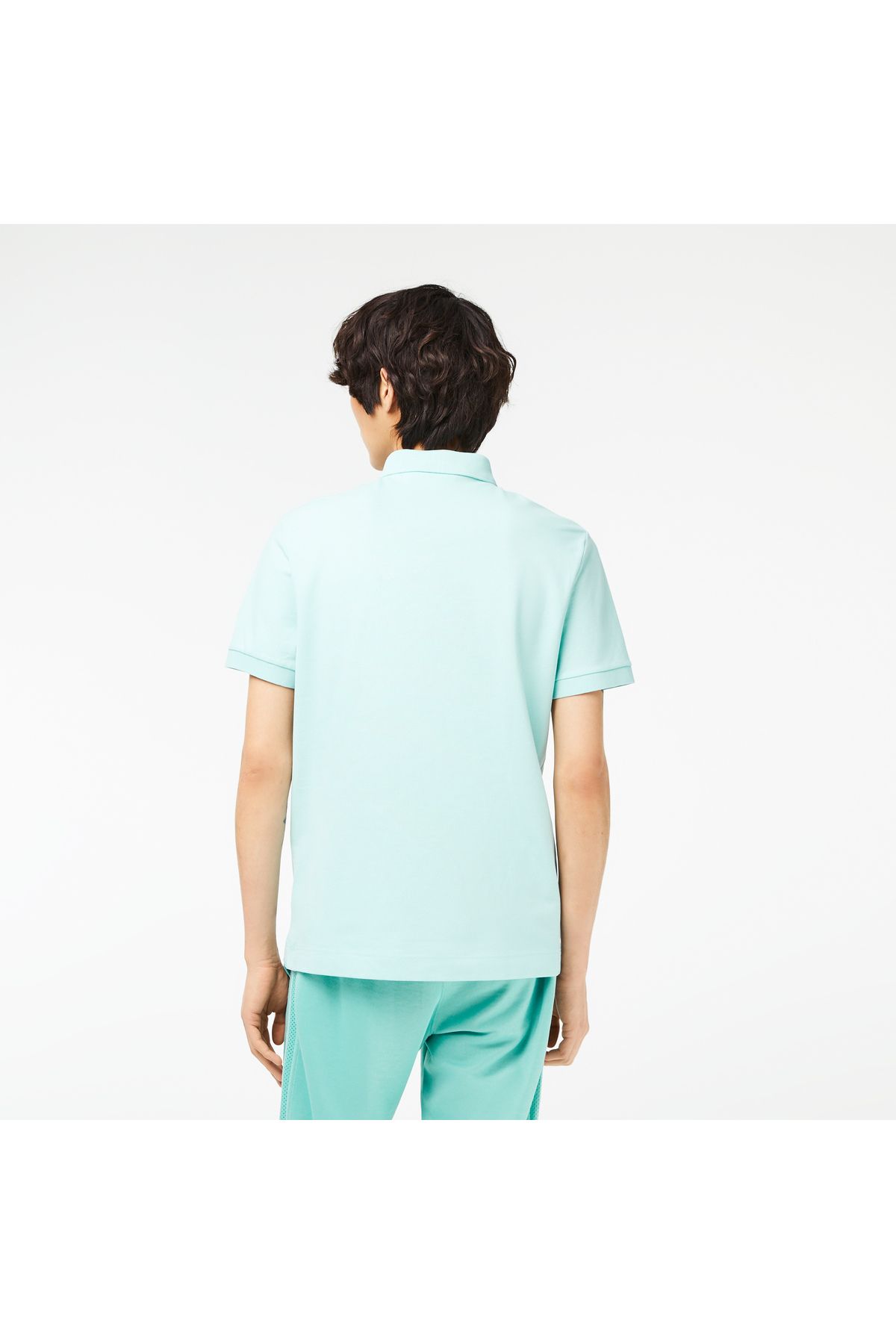 تی شرت یقه پولو سبز مردانه پیراهن چوگان پنبه ای Piqué Smart Paris Lacoste