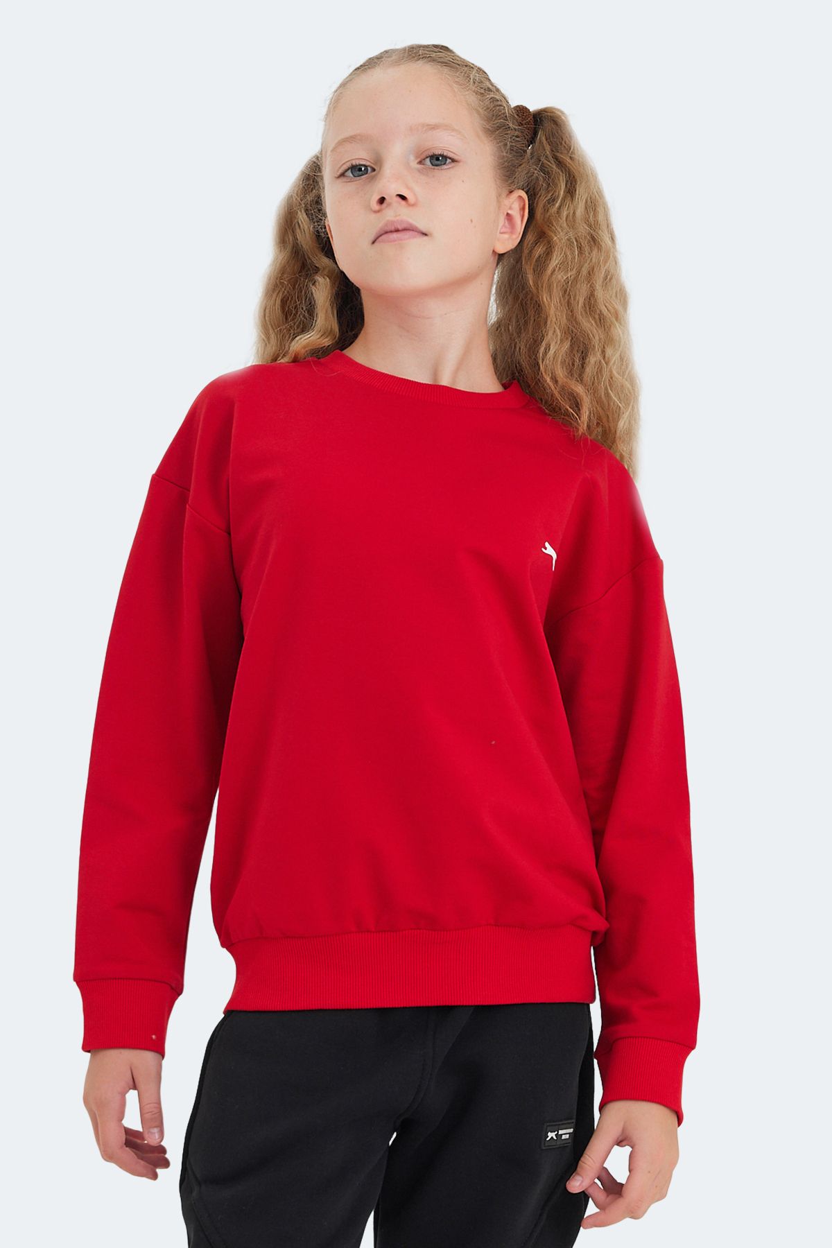 Slazenger-Luppa Red Unisex Kids Sweatshirt 5