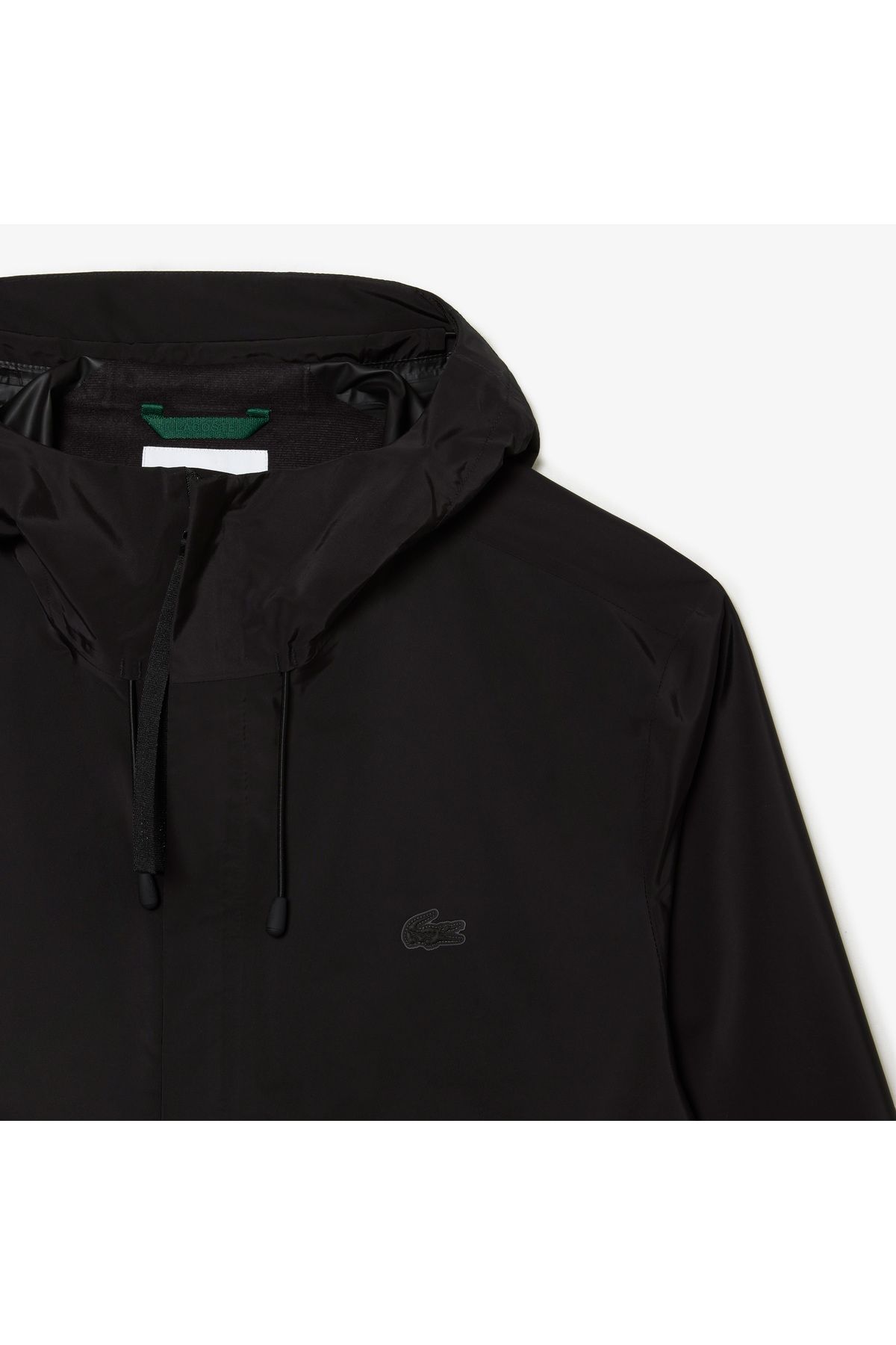 کاپشن مشکی مردانه مانتو کلاه دار اورجینال Lacoste