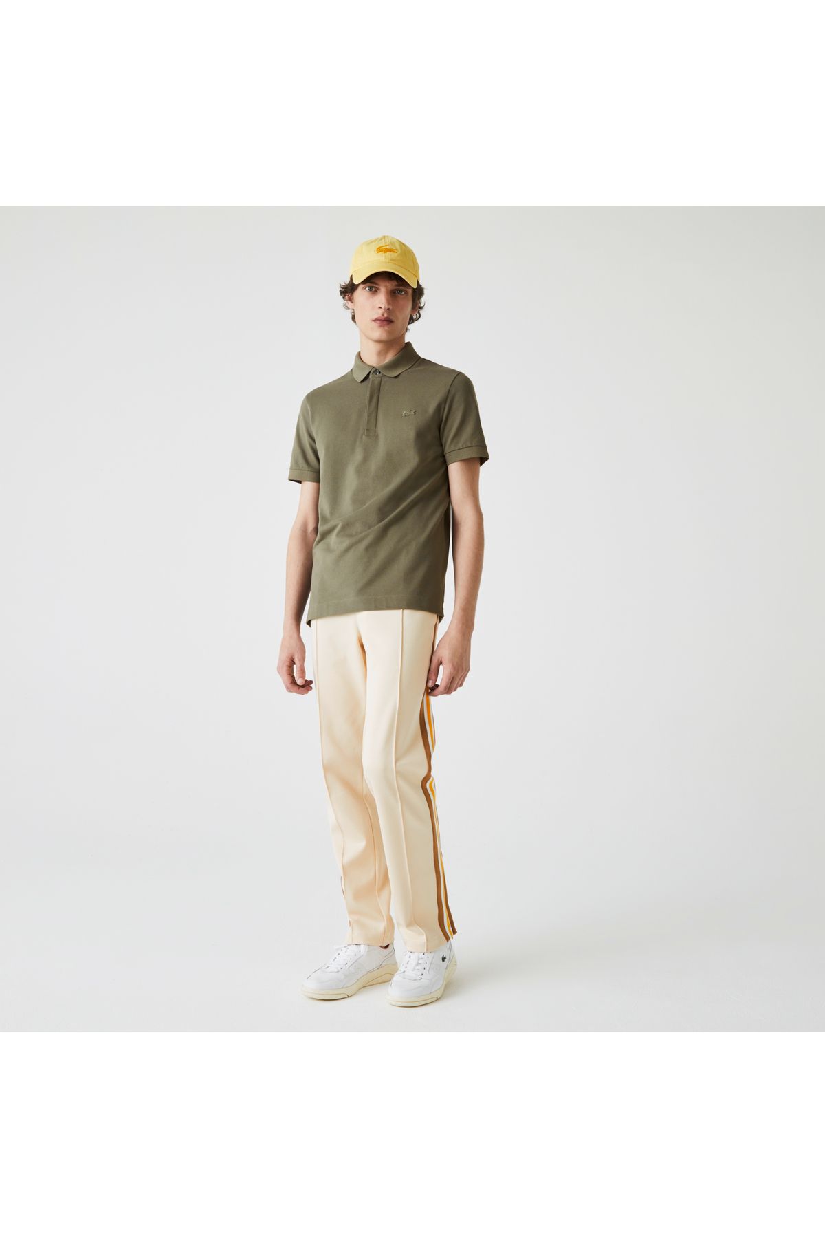 تی شرت یقه پولو سبز مردانه معمولی مناسب پاریس هاکی چوگان Lacoste