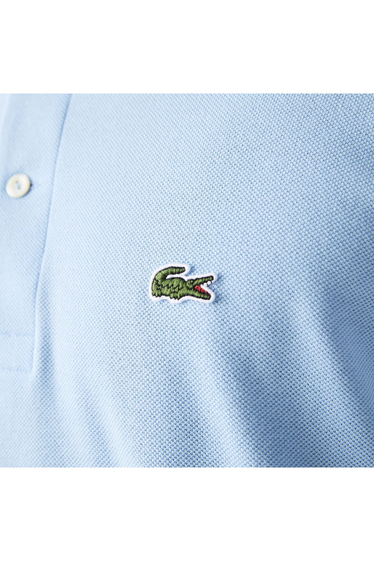 تی شرت یقه پولو مردانه کلاسیک FIT L.12.12 چوگان آبی روشن Lacoste