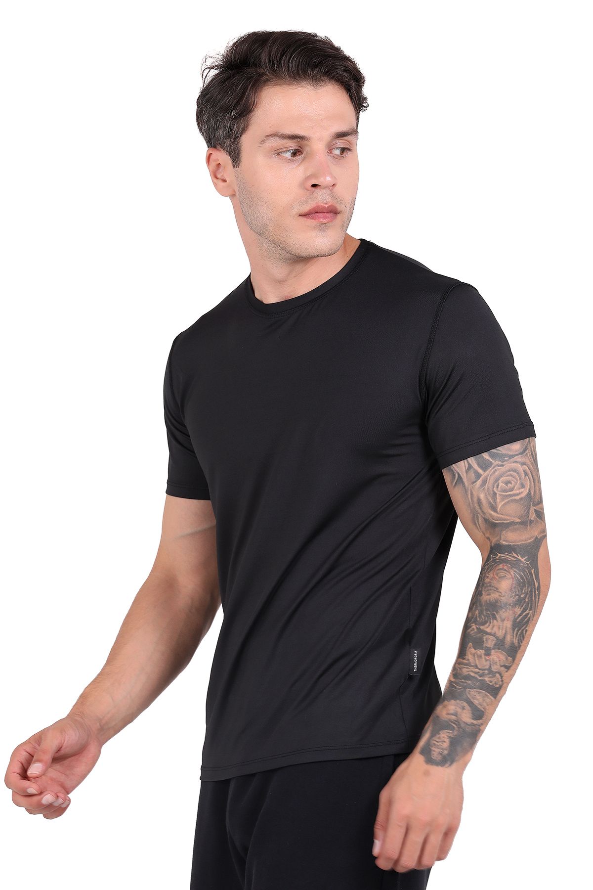 THERMOFORM-Tricou cu mânecă scurtă din microfibră, negru 2