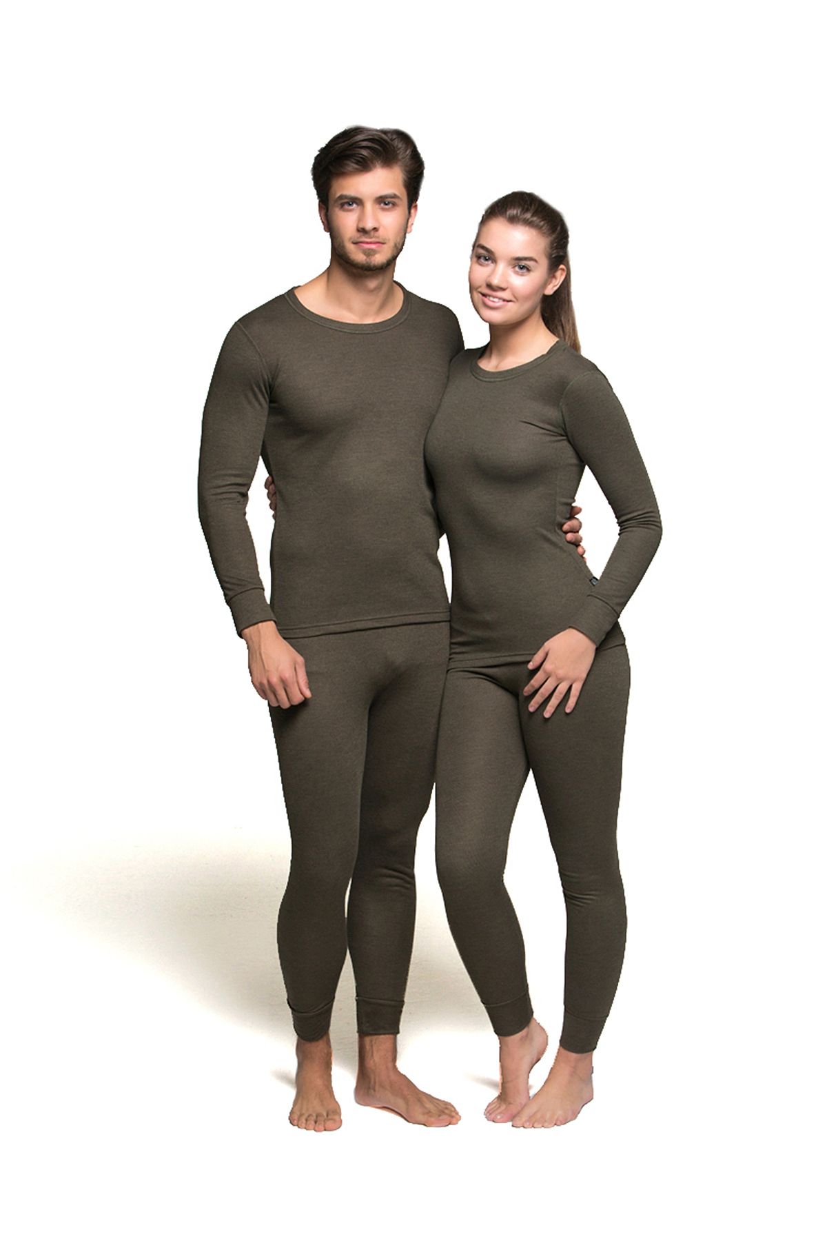THERMOFORM-Lenjerie termică unisex de culoare kaki 1