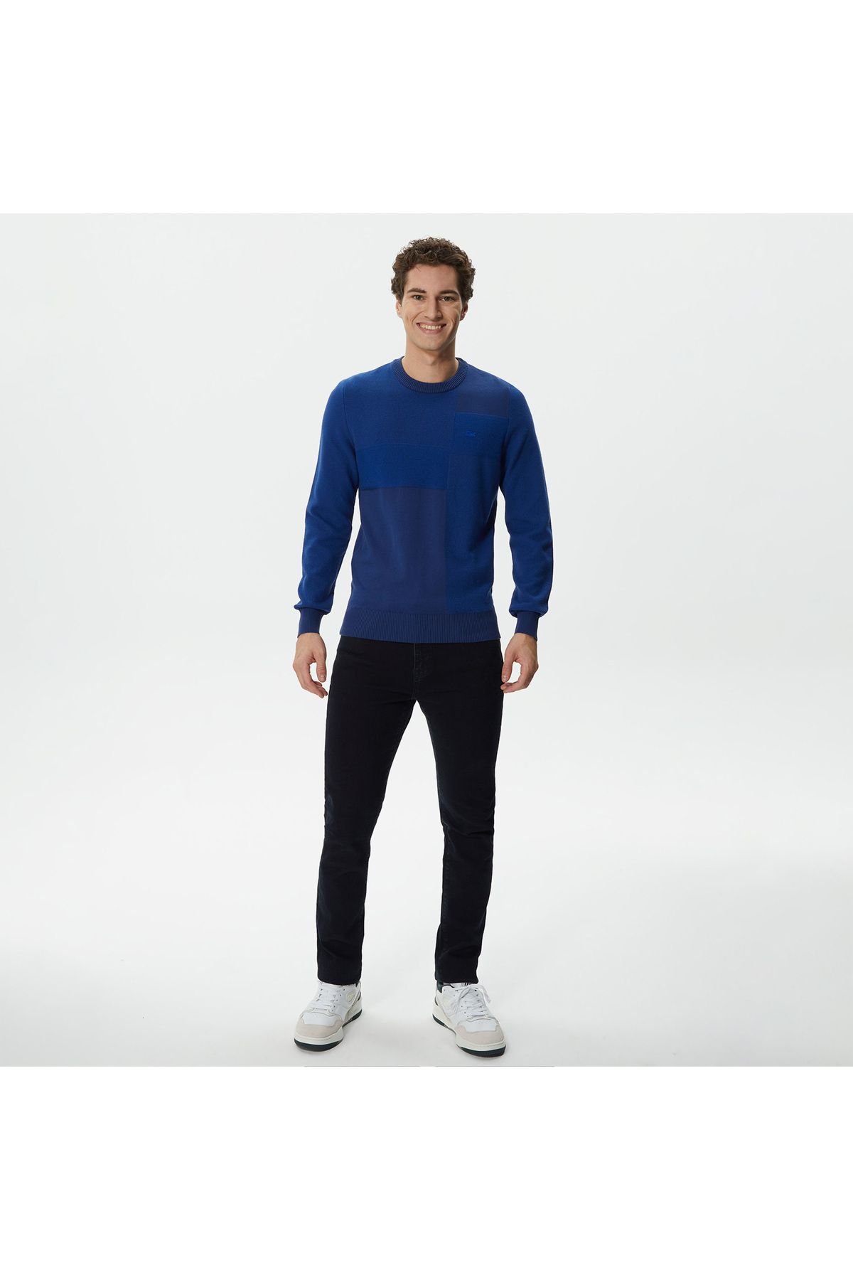 پلیور آبی مردانه دوچرخه سواری آستین بلند و مناسب Lacoste