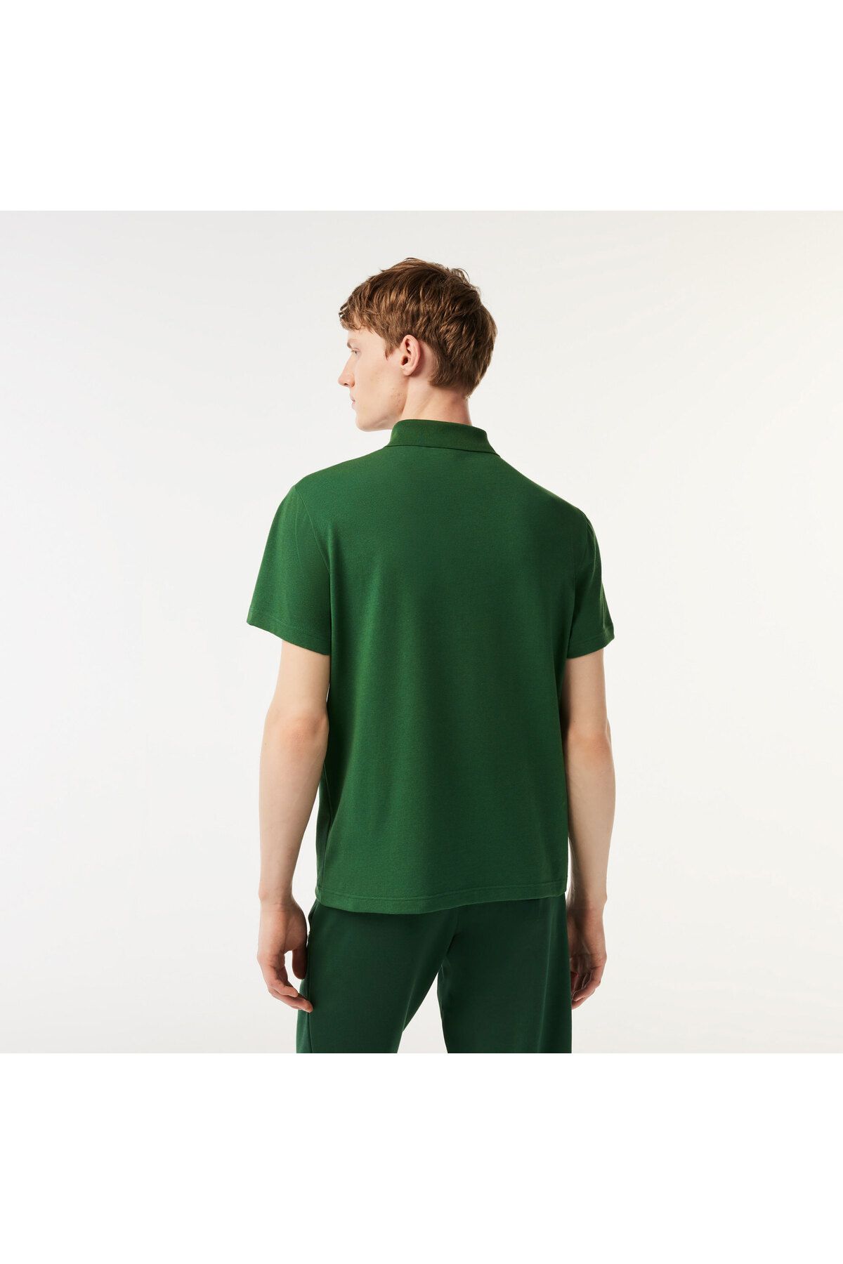 تی شرت یقه پولو سبز مردانه چوگان مناسب اورجینال Lacoste