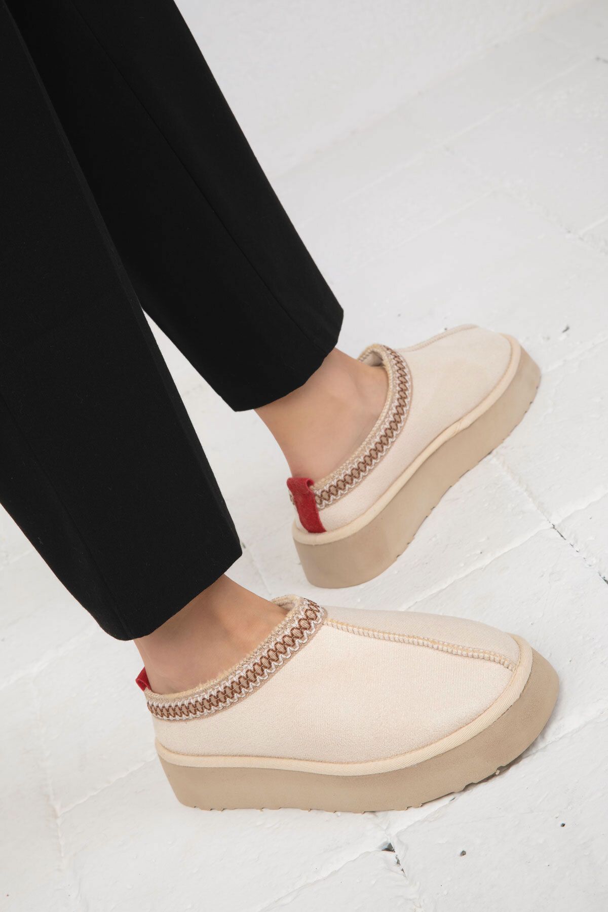 SOHO-Μπεζ σουέντ γυναικείες μπότες - 19762 Model Bootie 5
