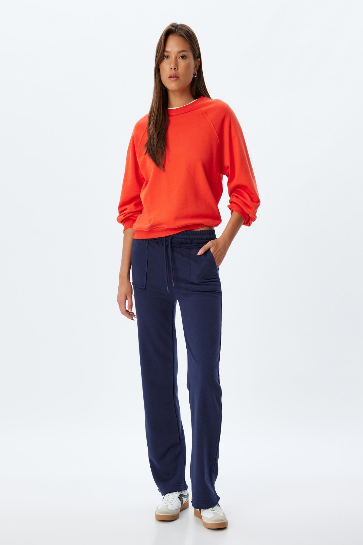 سویشرت زنانه قرمز کوتونKoton | 5WAK10224EK اورجینال - تصویر 2