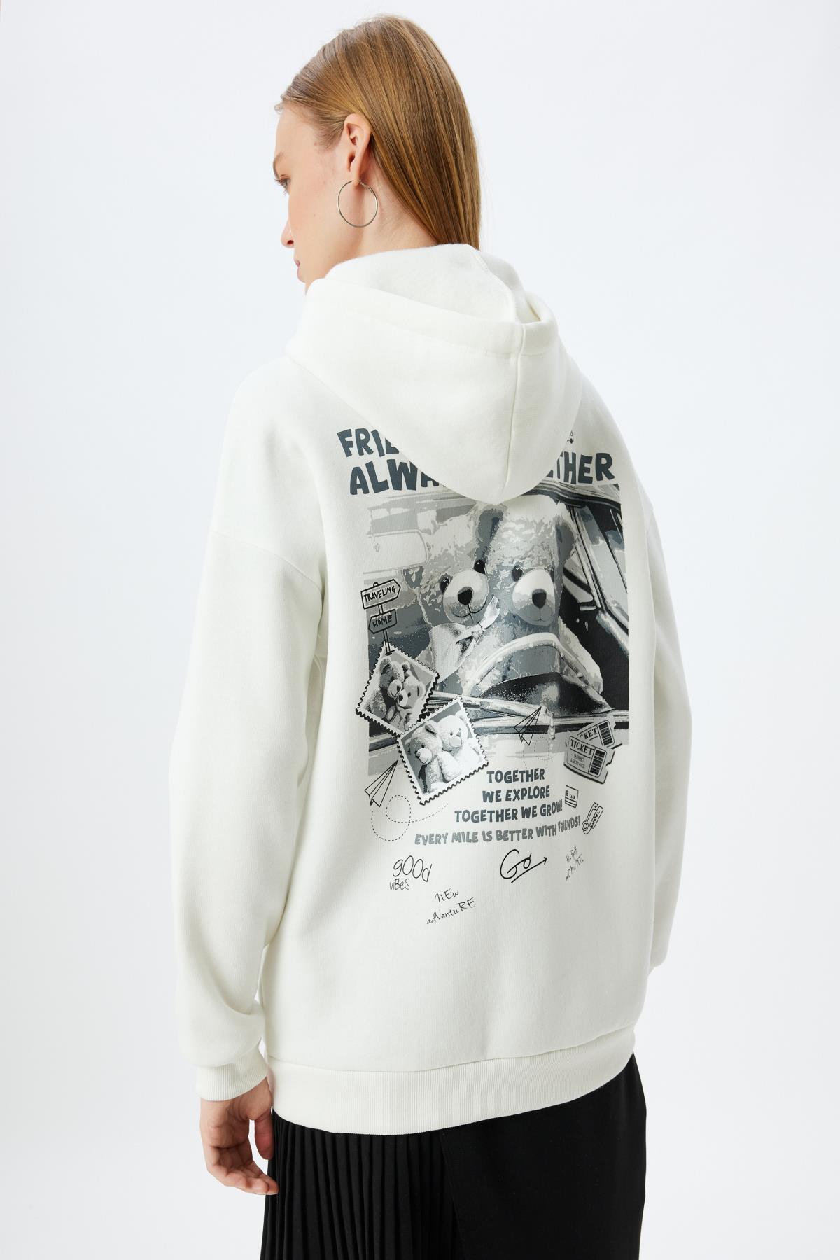 سویشرت زنانه اکرو کوتونKoton | 5WAL10485IK اورجینال - تصویر 4