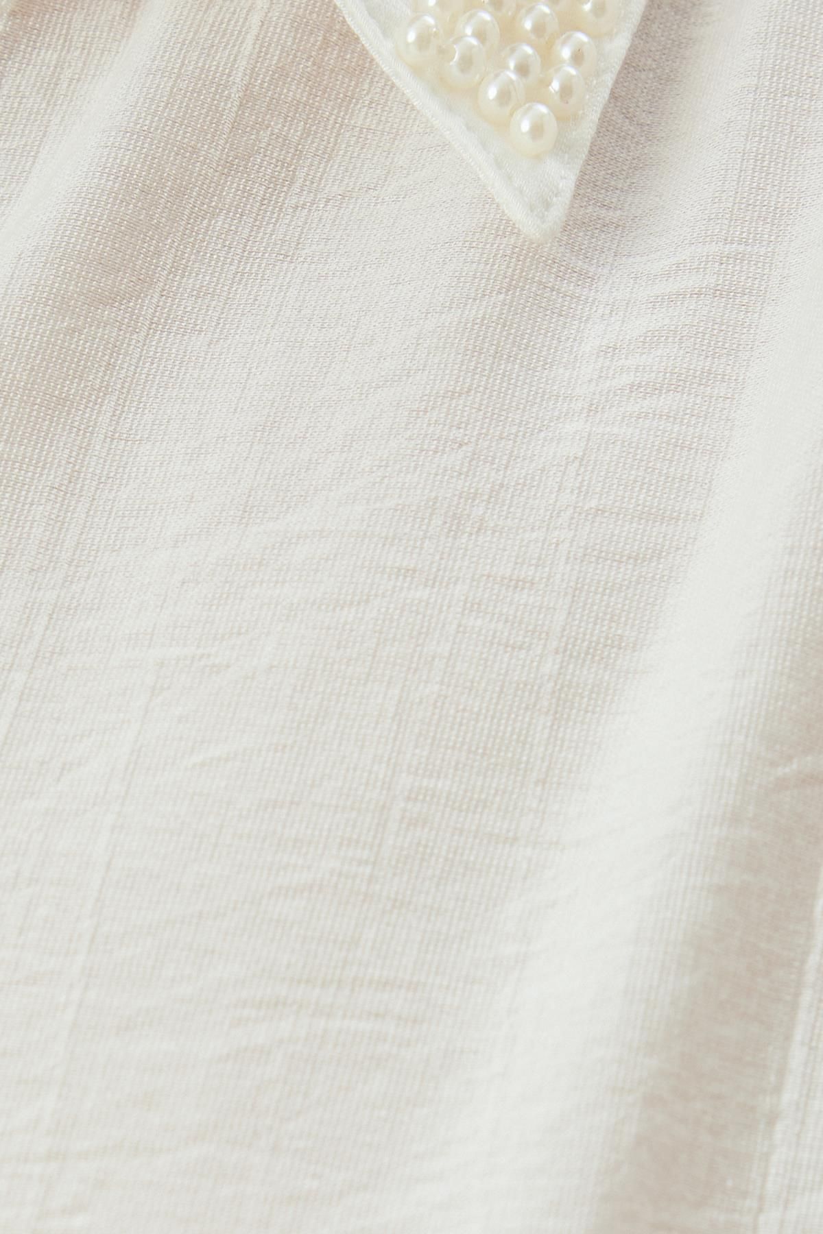 Koton-Off-White Women's Shirt 5Wak60038Ew 6