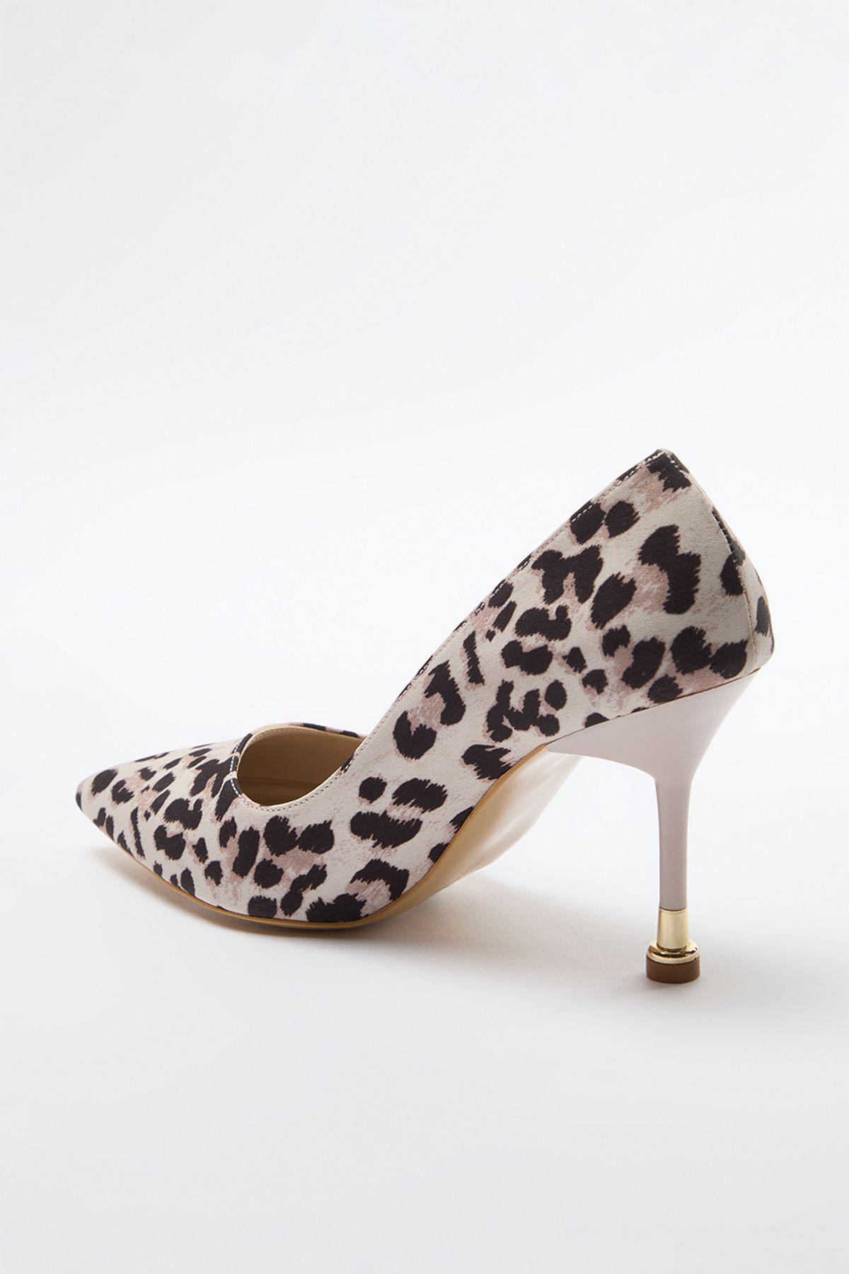 TRENDYOL SHOES-Mehrfarbige Damen-Stiletto-Schuhe mit klassischem Absatz und Leopardenmuster und Metallabsatz TAKAW25TO00034 6