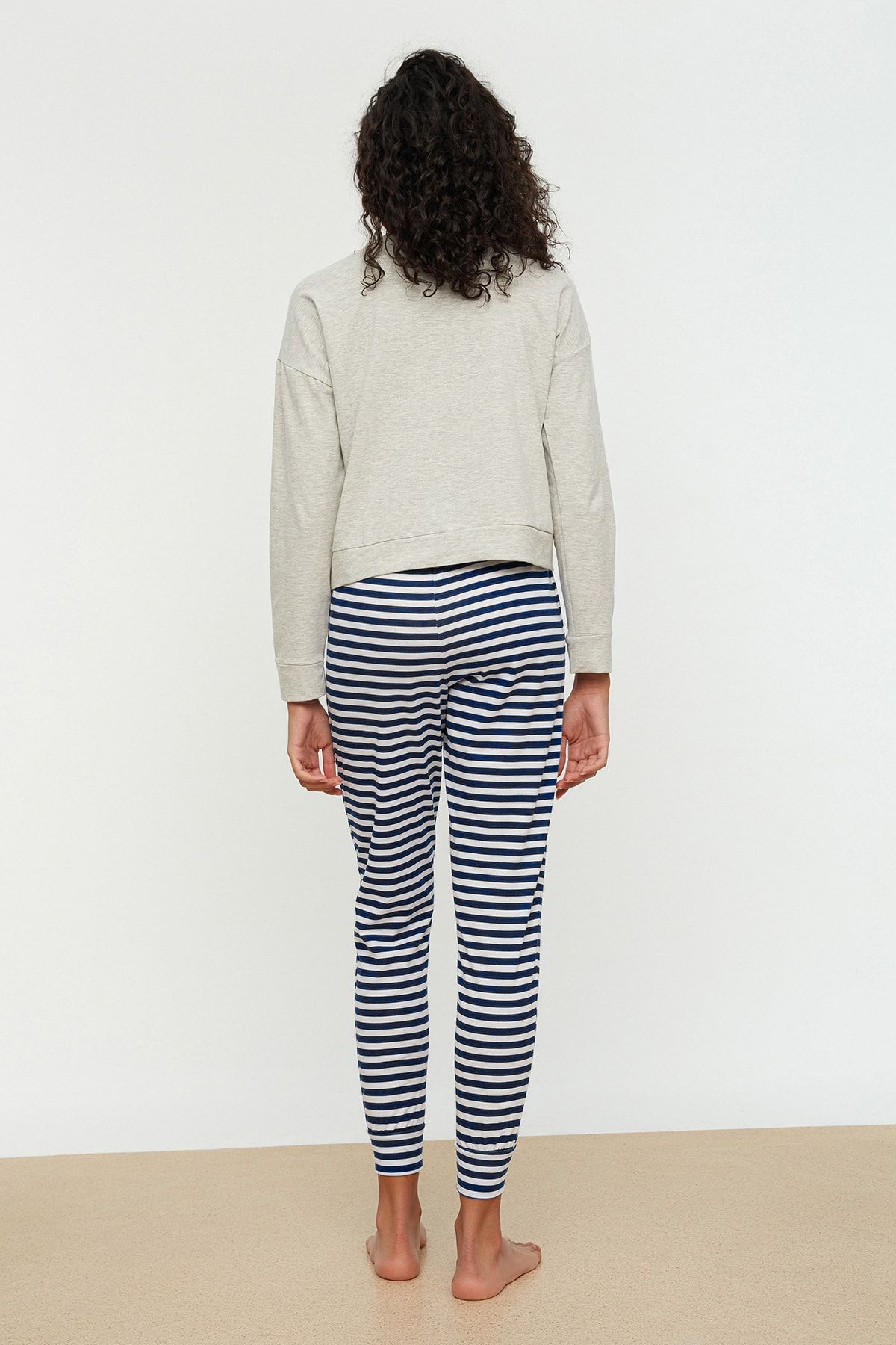 Trendyol Collection-Cotton Printed T-Shirt and Jogger Pajama Set - Thmaw21Pt0240 6