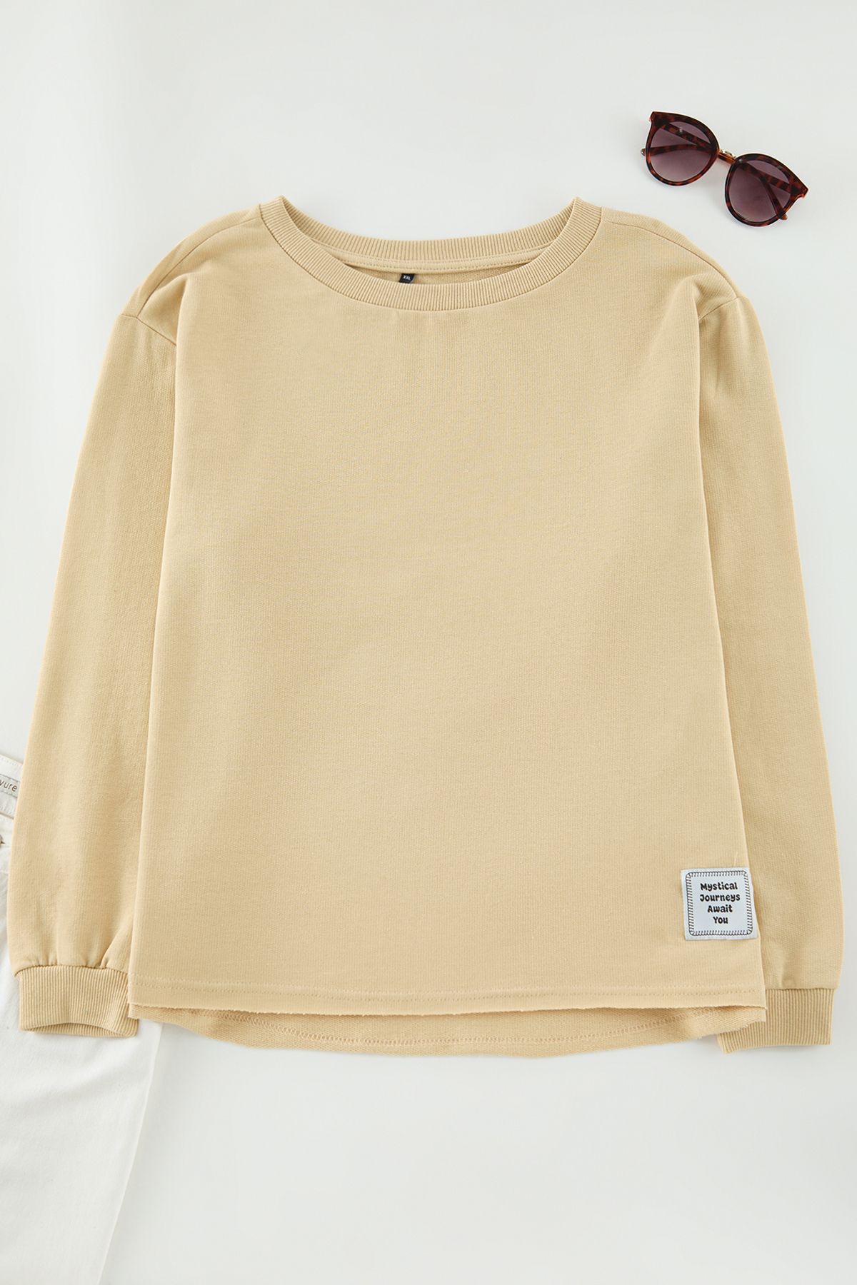 Trendyol Curve Beżowy Kolorowy Stylowy Zestaw Do Spania Kobieta - 4XL
