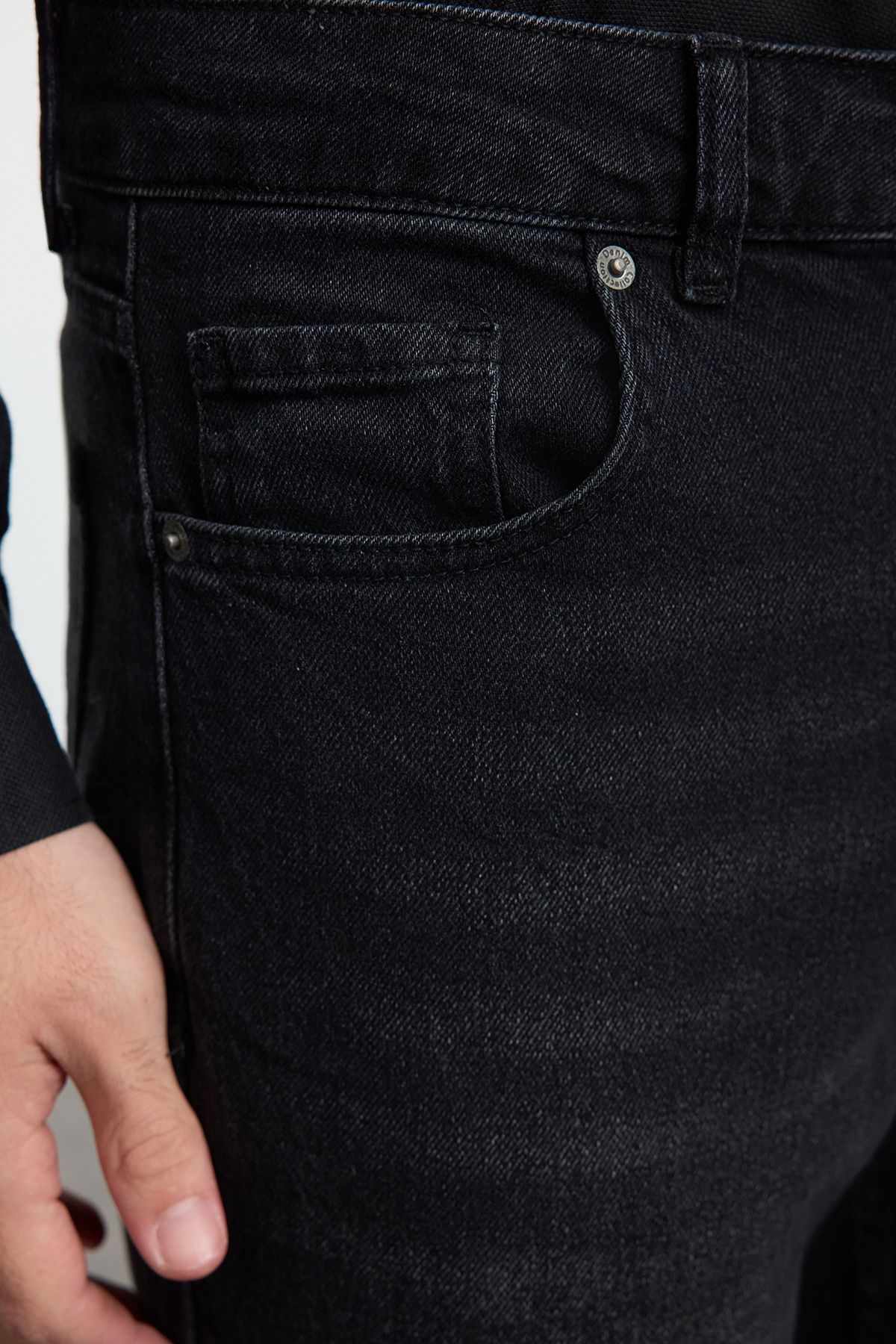 Trendyol Collection-Černé džíny Relax Fit Denim Jeans - Pánské džíny Tmnaw25Je00009 4