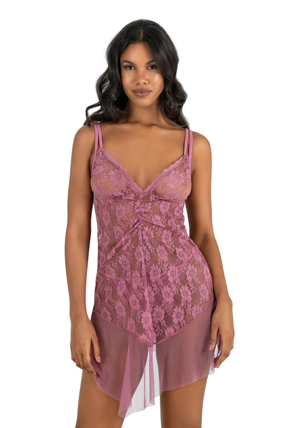 Primoda Gün Kurusu Kısa Tül Gecelik 4208