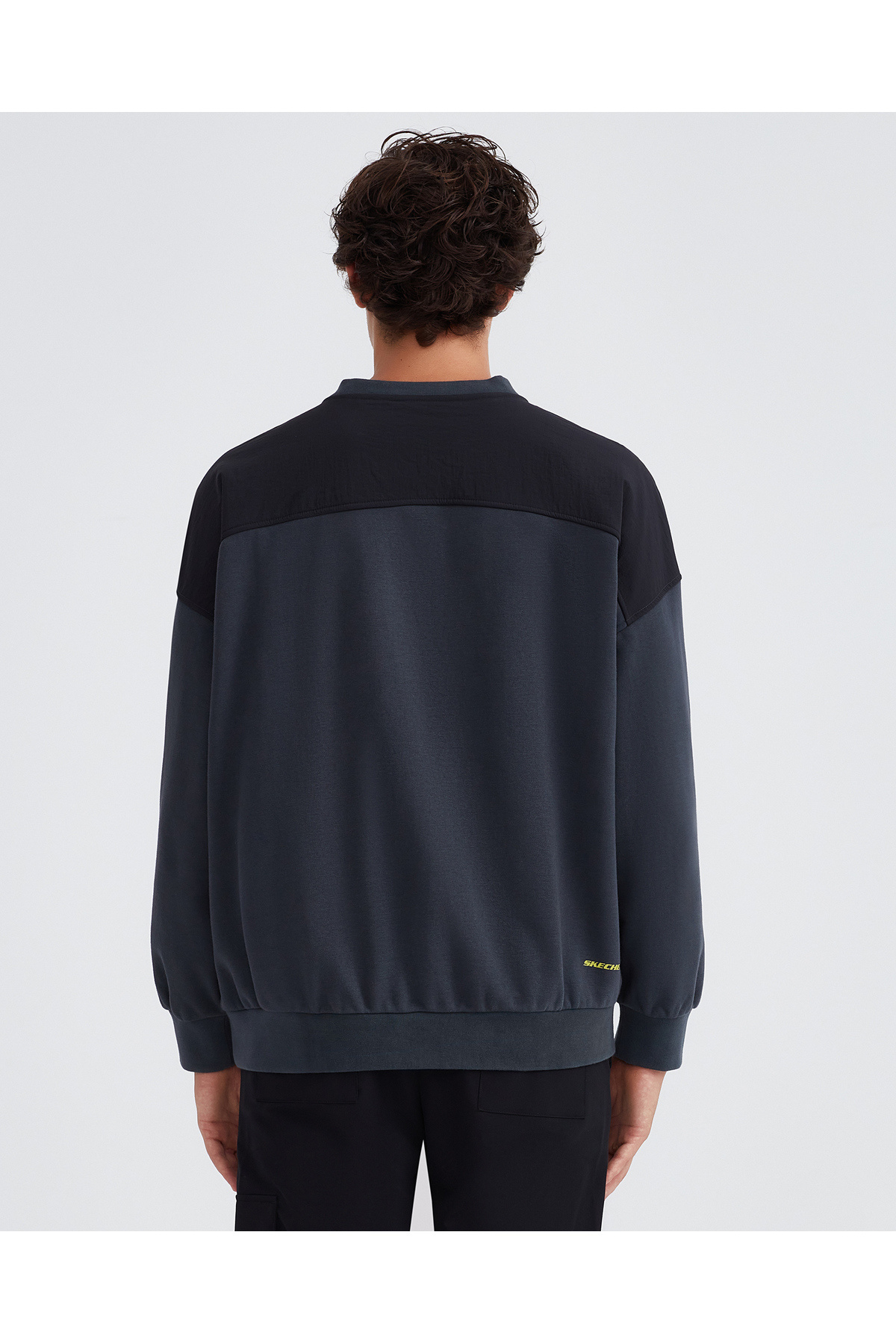 SKECHERS M LW Fleece Crew Neck Sweatshirt Erkek Gri Sweatshirt S232277-040 görsel 4