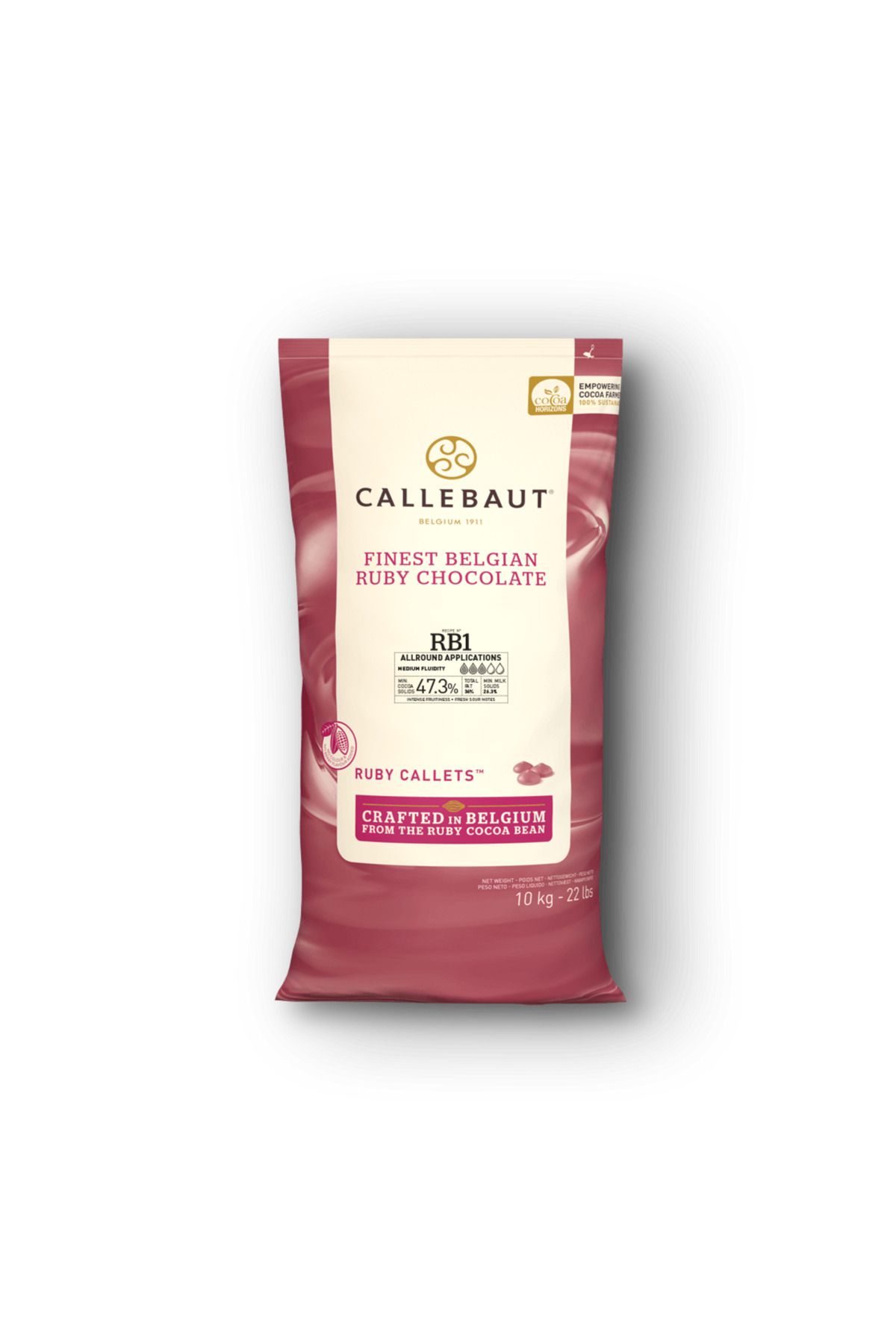 Callebaut Ruby RB1 Pembe Yakut Çikolata Drop 10 KG