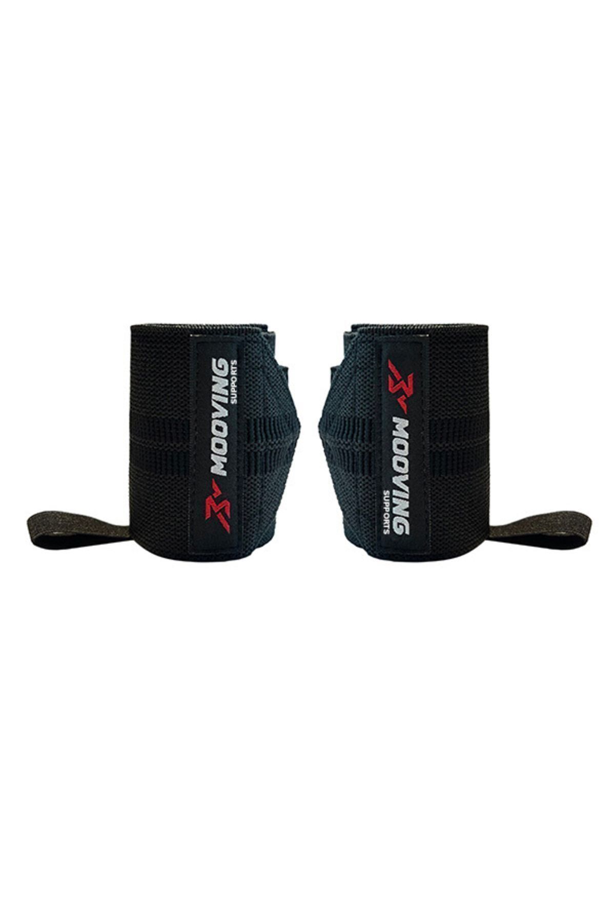 Mooving  Supports  Pro Wrist Wraps , Spor Bileklik , Bilek Koruyucu 2’li Paket , Siyah