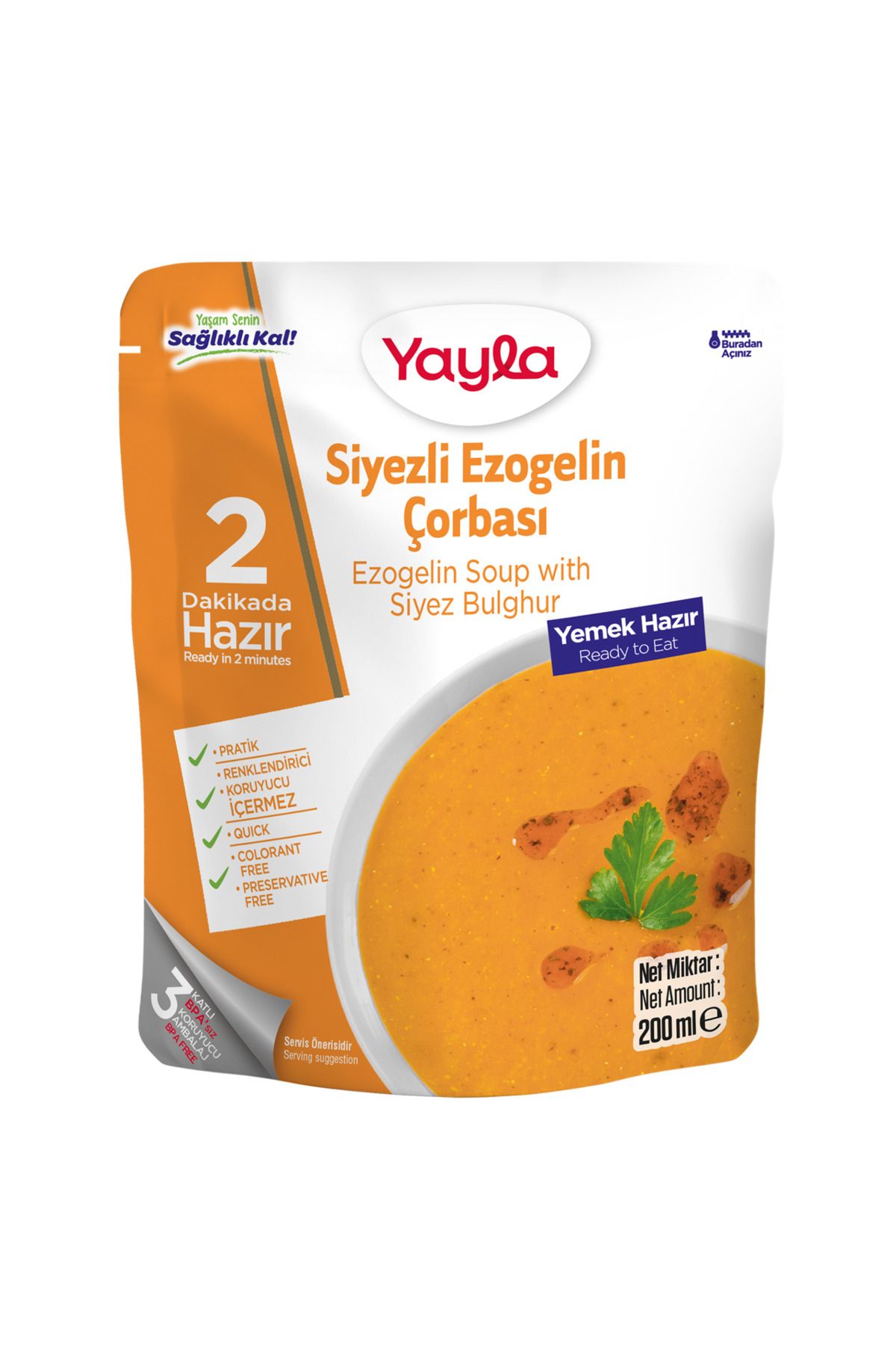 Yayla Yemek Hazır Siyezli Ezogelin Çorbası 200 gr