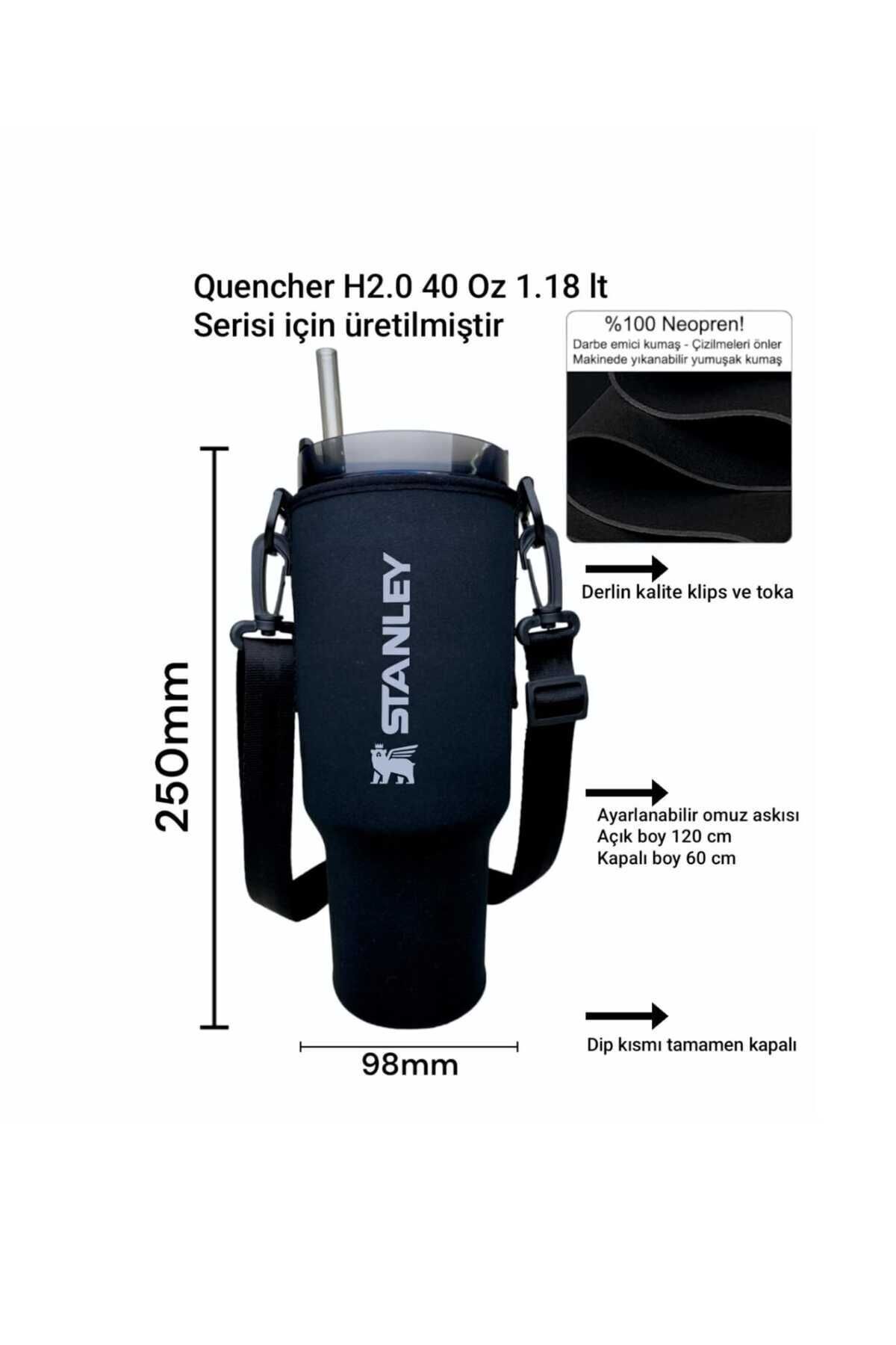 کیف نگهدارنده ترموستات نئوپرن استنلی مدل 1.18 لیتر Quencher با لوله و دسته Stanley