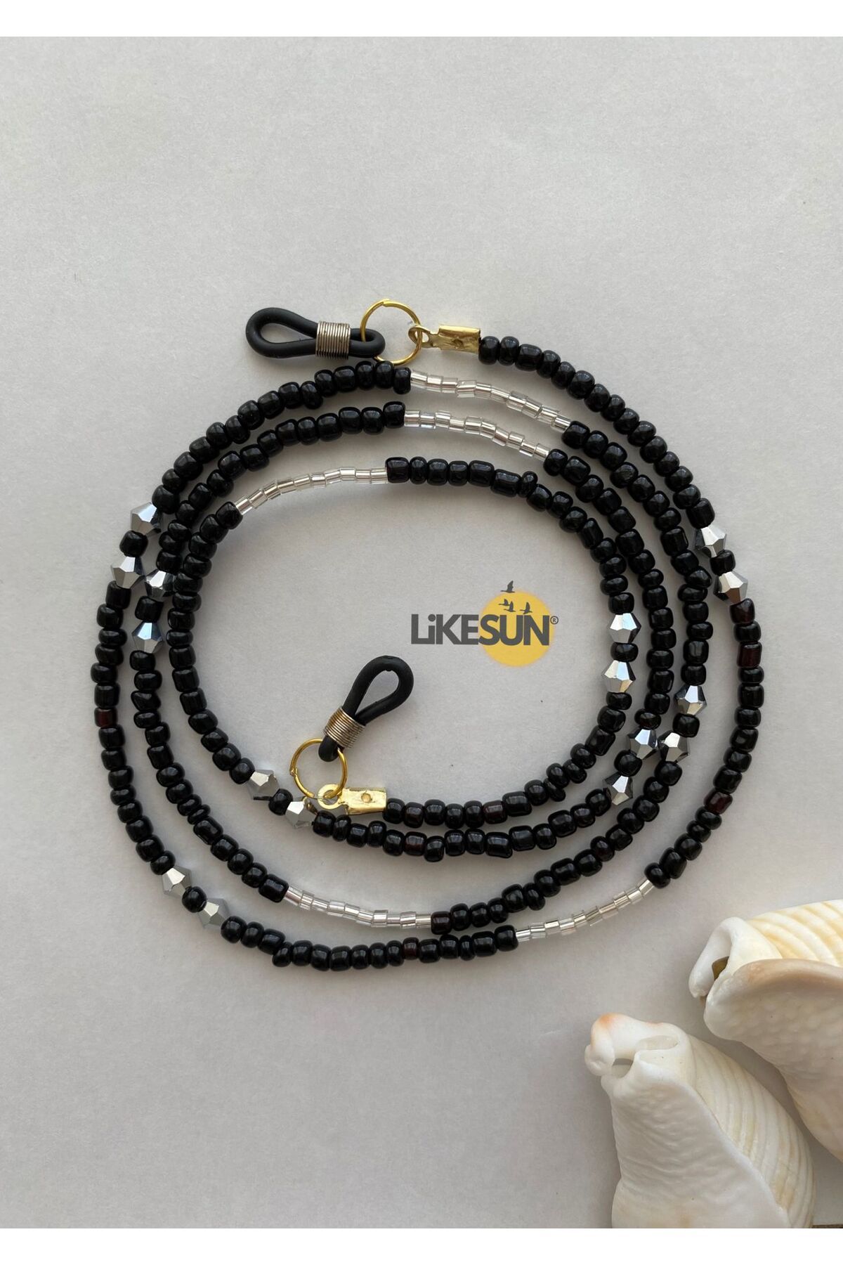 LiKESUN-Işıl Collection - Double Wrapped Necklace with Glasses Strap, Rope Antique and Chain Detail 2