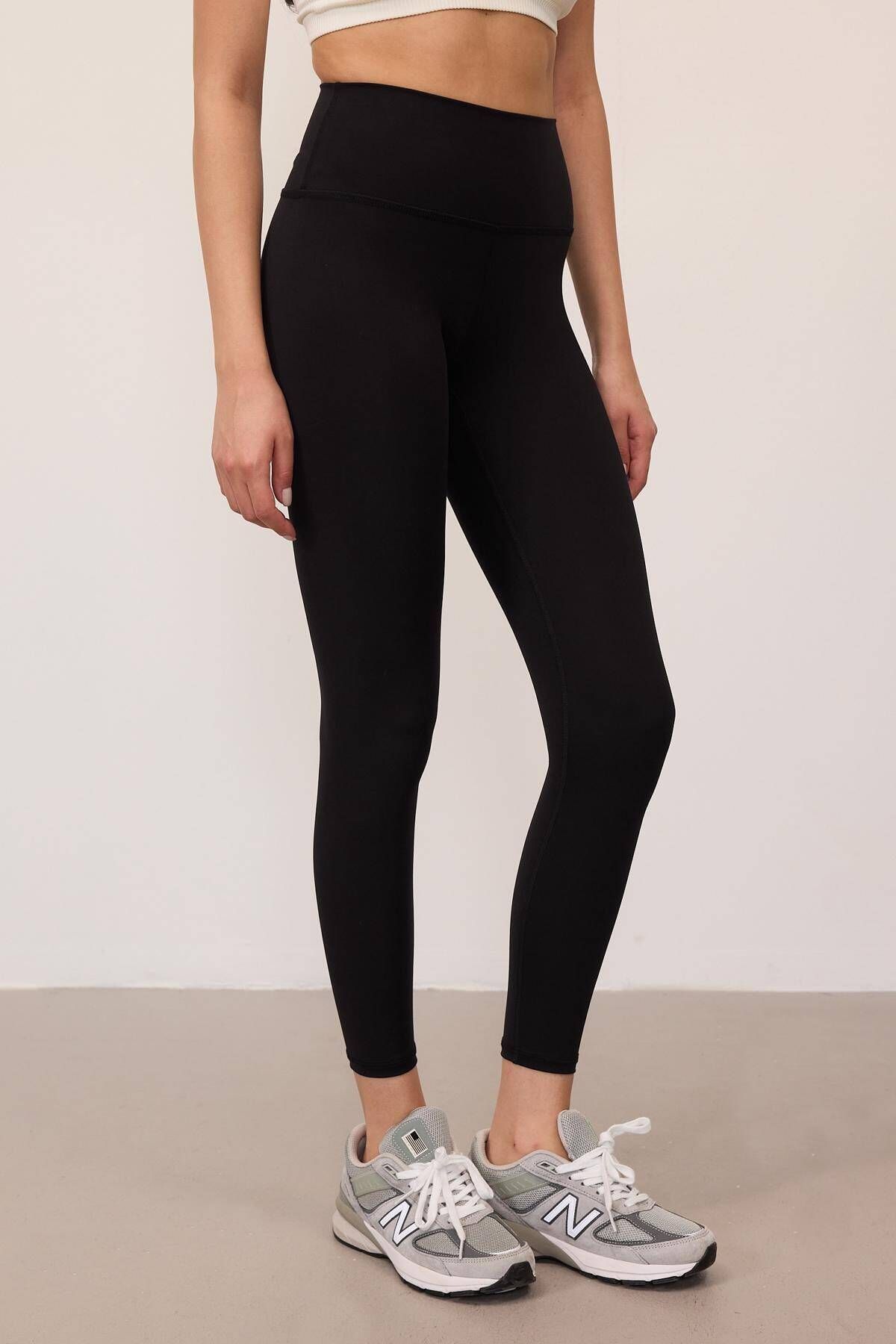 Addax-Wide Waist Banded Leggings - Tyt0072-E7 Model 1