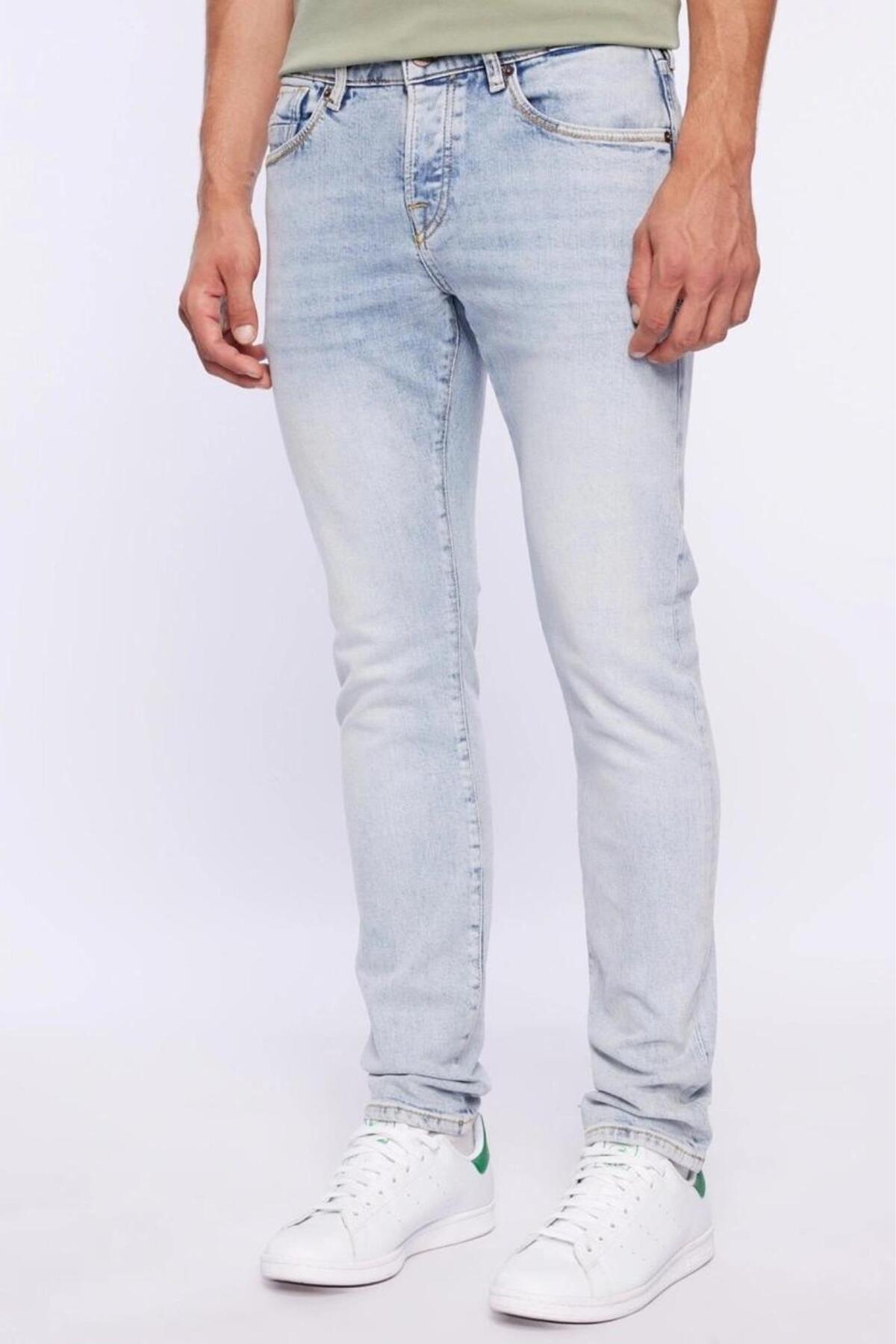 Denim Trip  MARCEL Premium Slim Straight Fit Açık İndigo Erkek Jean Pantolon