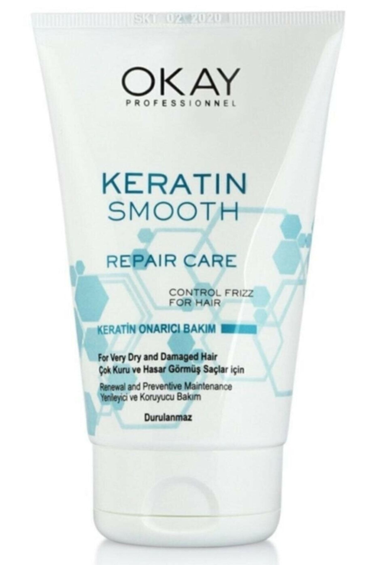 OKAYPROFESSIONNEL Keratin Smooth Onarıcı Saç Bakım Kremi 100 ml