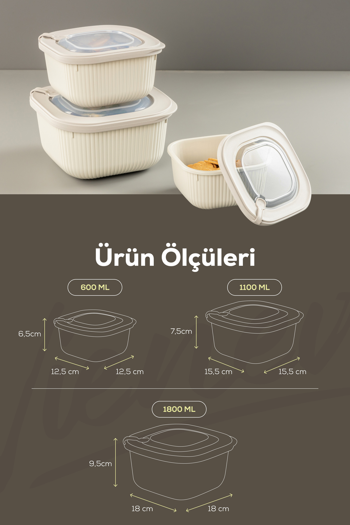 Vienev 6'lı 2x(600-1100-1800 ML) Mikrodalga Ve Difrize Uygun Vip