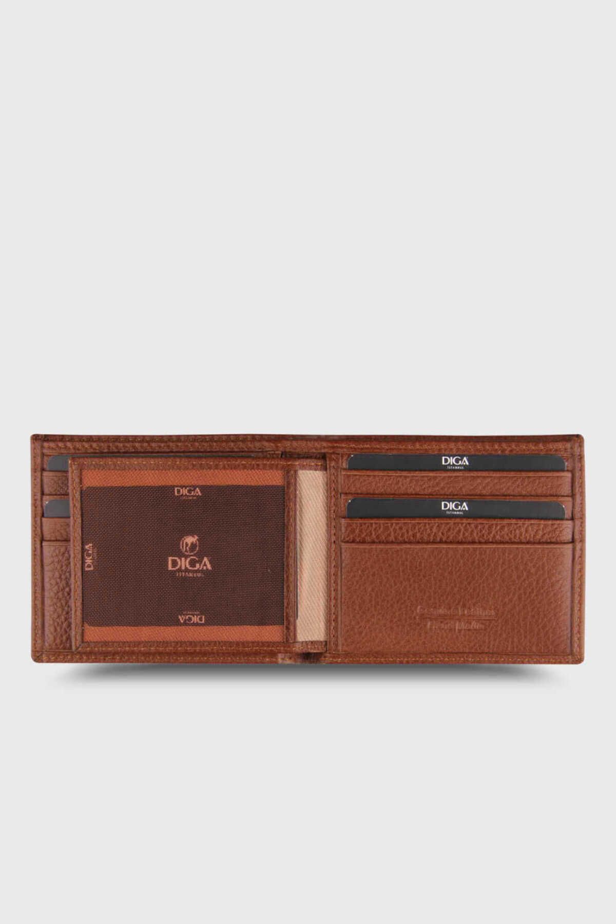 DİGA-03 Model Classic Python Real Leather Tan Wallet 3