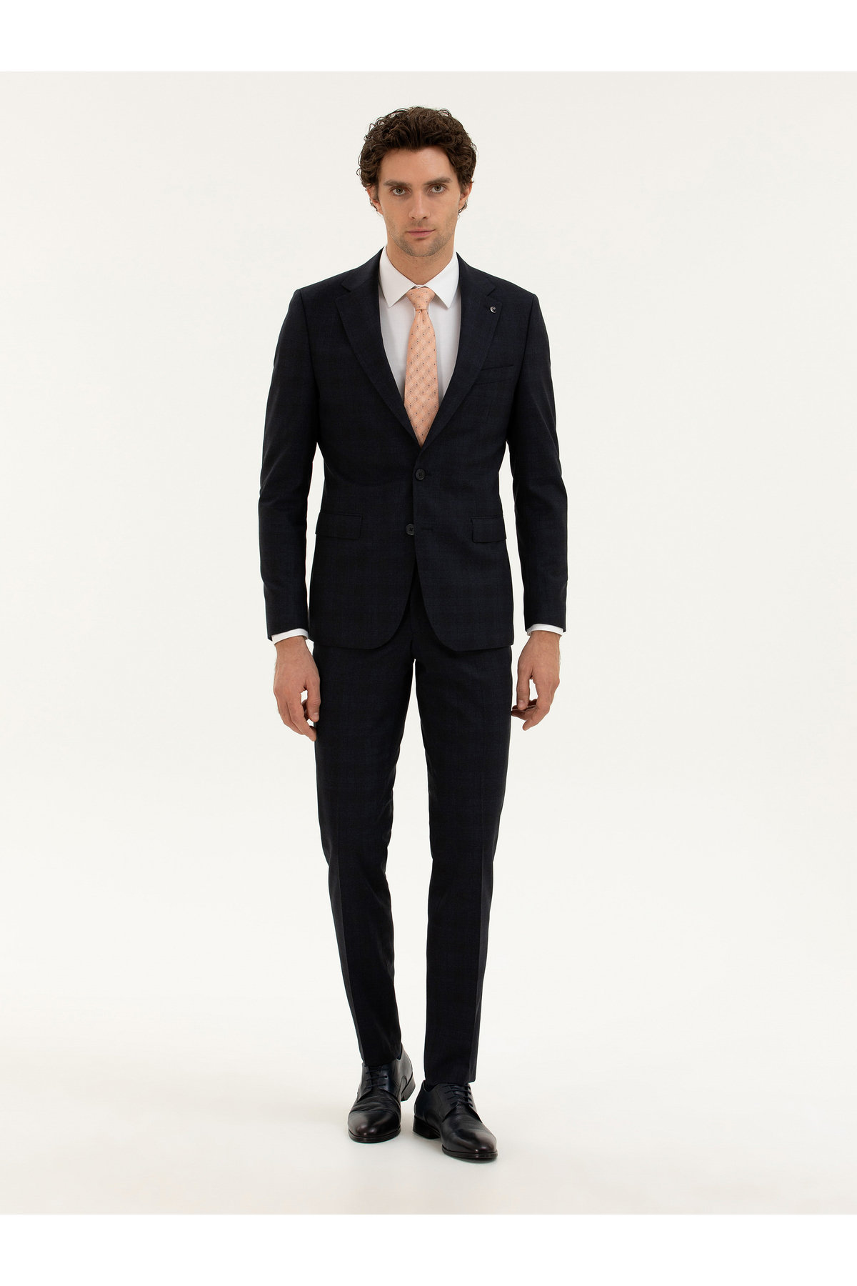 کت و شلوار اسلیم فیت سرمه‌ای برند کاشارل کد:(50277983-VR033) Cacharel