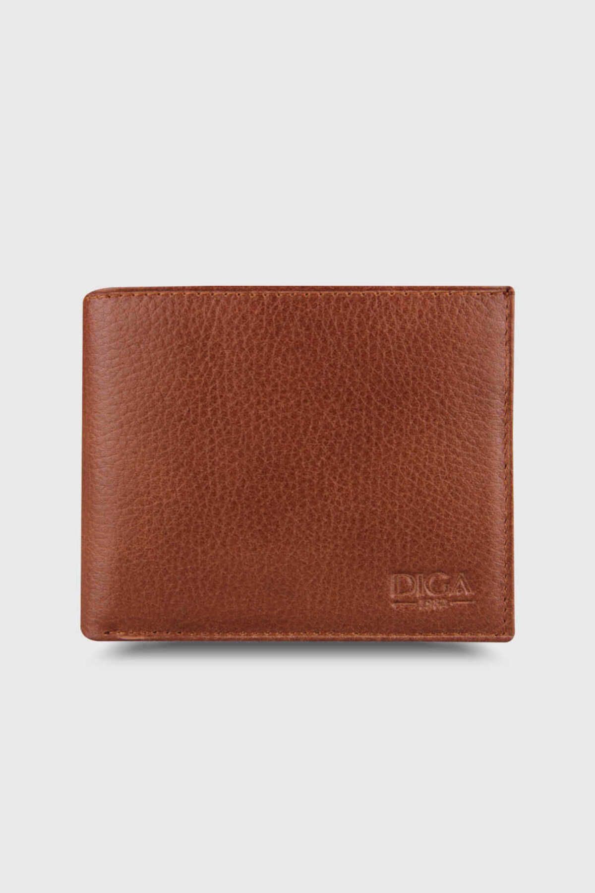 DİGA-03 Model Classic Python Real Leather Tan Wallet 1