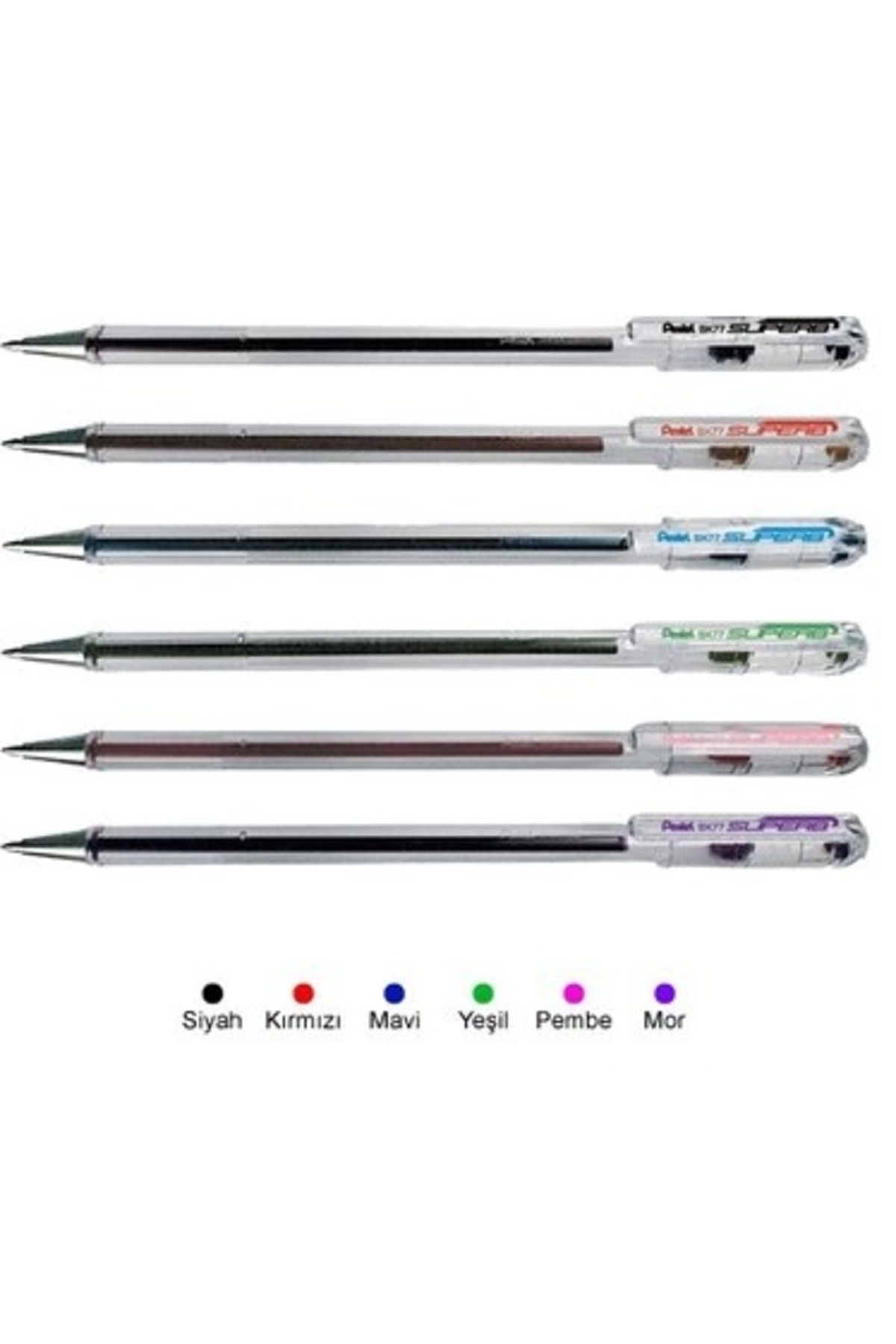 Pentel-Superb 0.7 Mm Gel Pen Bk77 Black 1