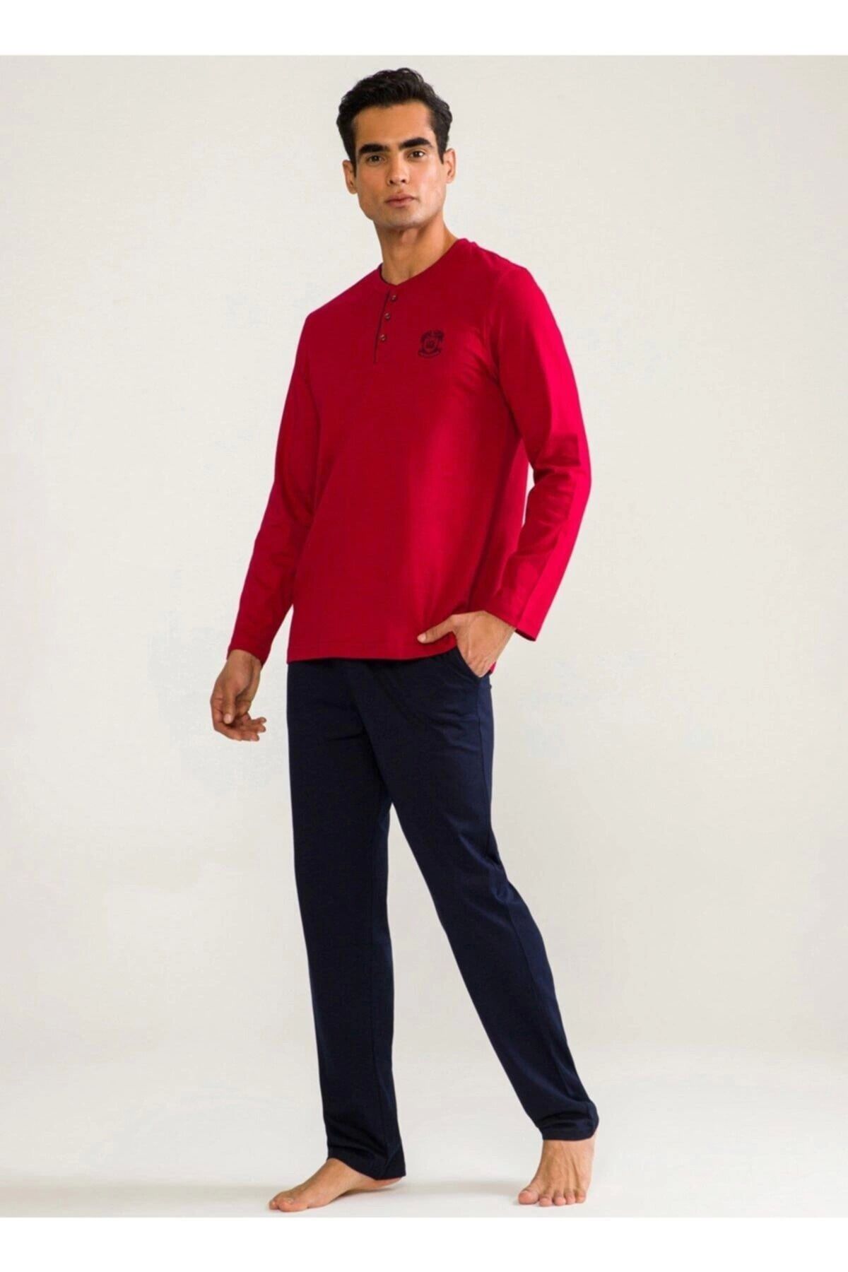 BEEMU D'S Damat 01005 Uzun Kol Pijama Takımı
