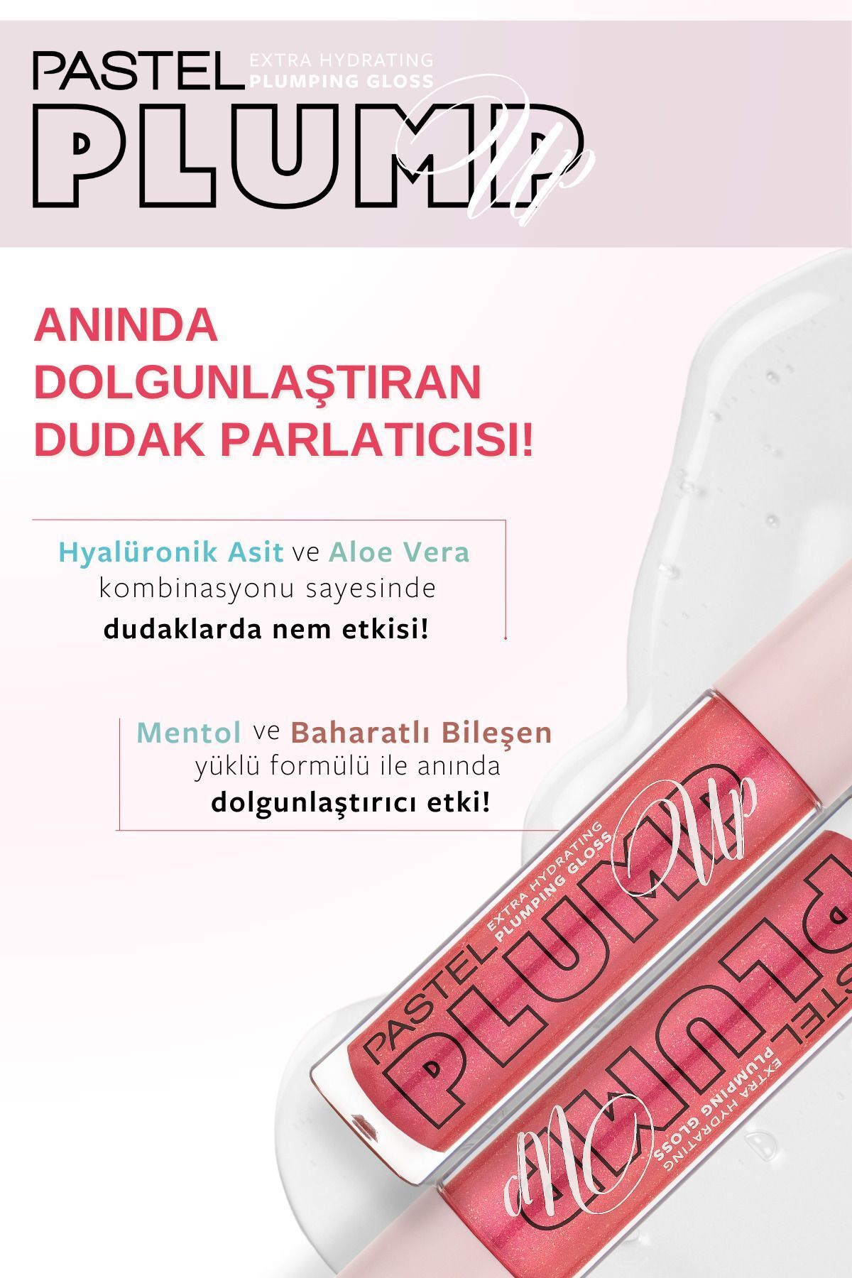 Pastel Plump Up Extra Hydrating 206 Chic Dolgunlaştırıcı Dudak Parlatıcısı-5