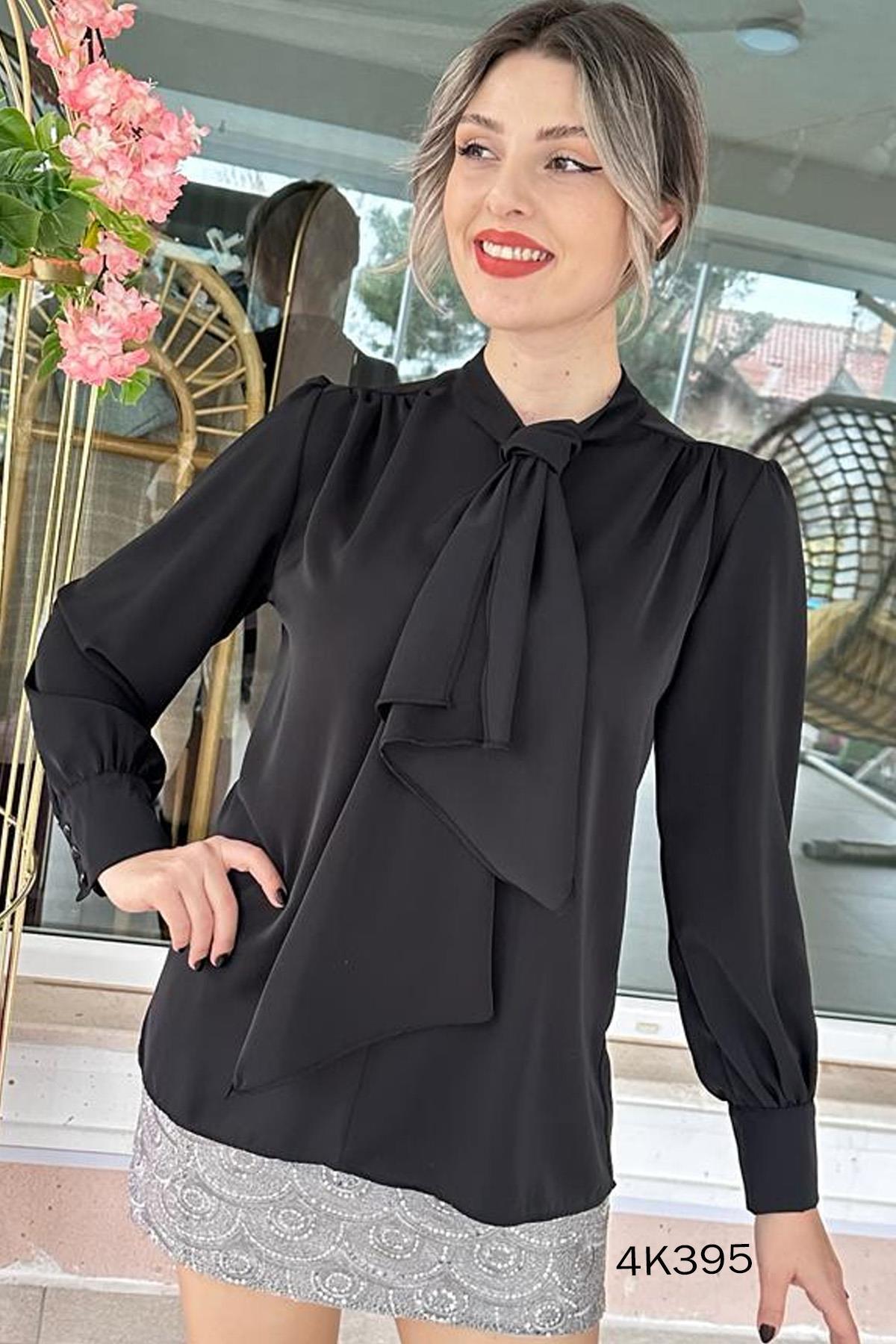 İnce Topuk Fularlı Jessica Bluz 4K395 - Fiyatı, Yorumları