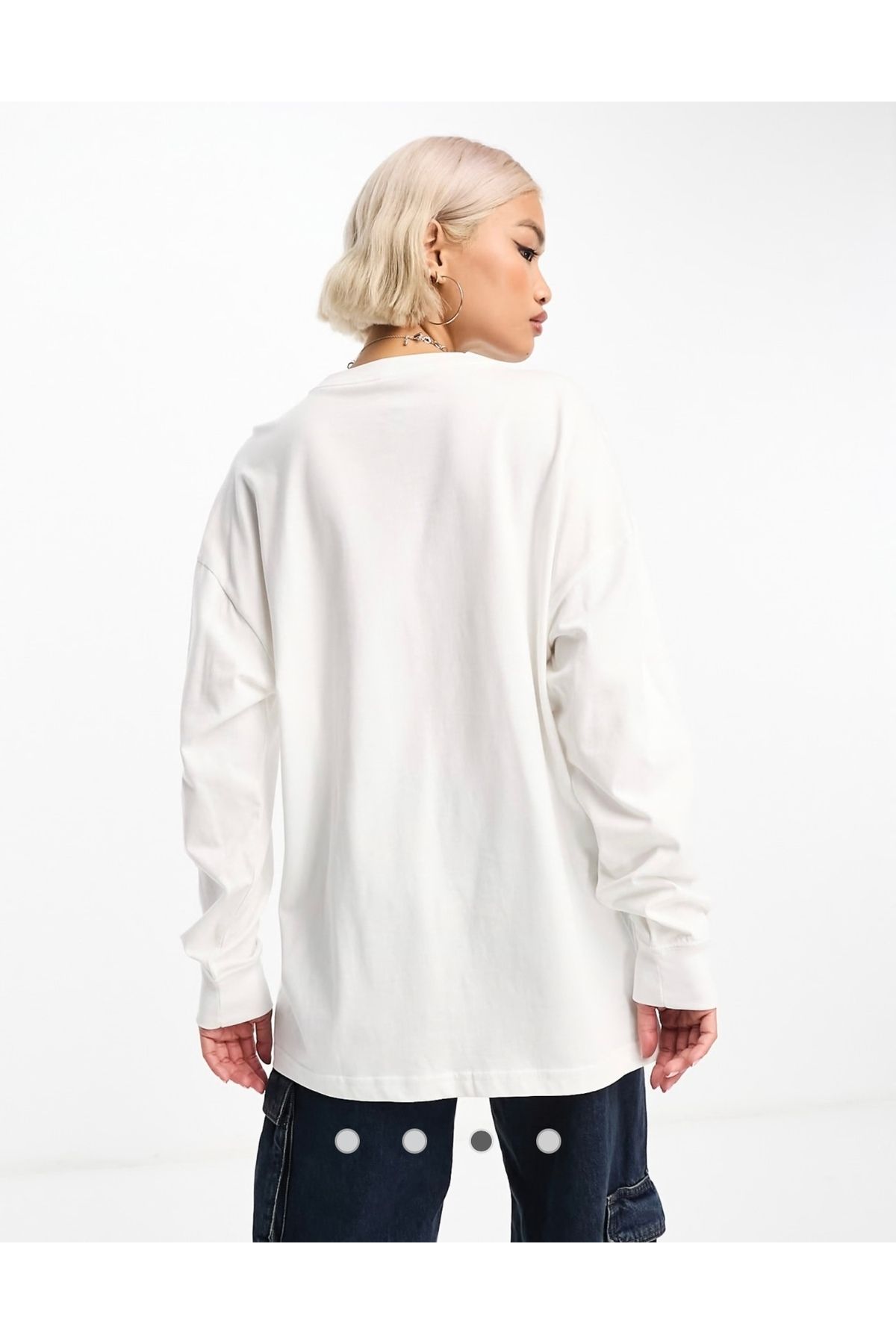 Nike-Nsw Tee Long-Sleeve Long Sleeve Oversize White Women's T-Shirt 4