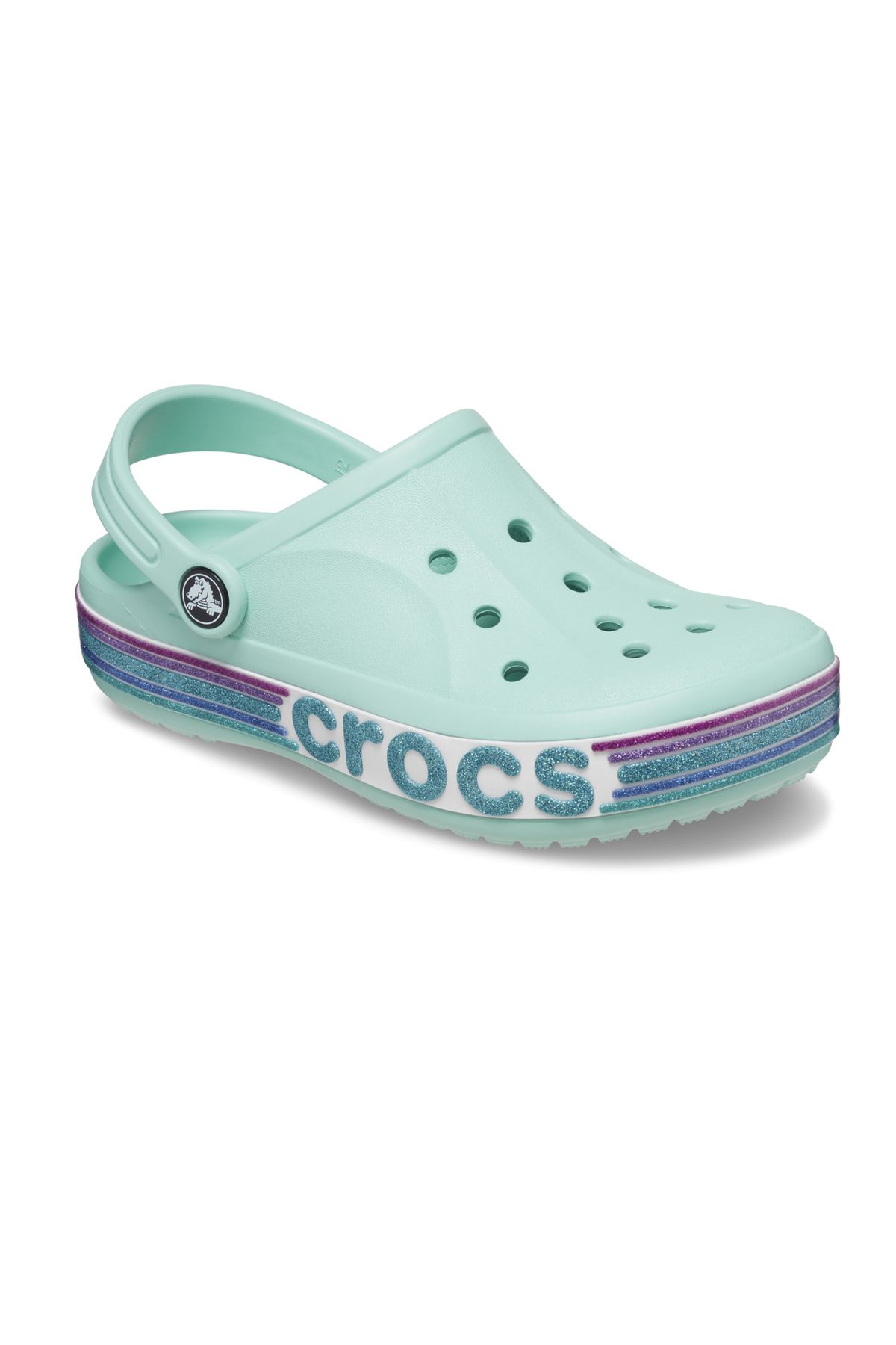 Crocs-209731 -4ss Dámské duhové třpytky Clg T &amp; Ccedil; Dětské pantofle - Modré 3