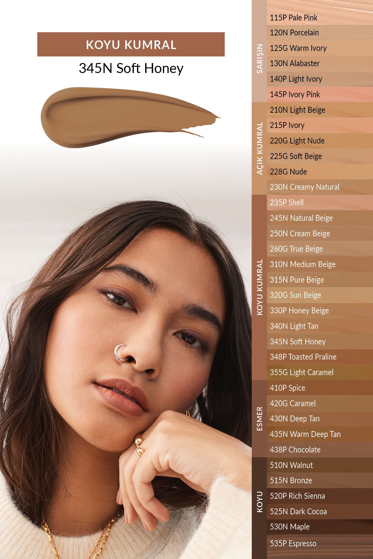 AVON-Power Stay Matte Foundation-345N Soft Honey 2
