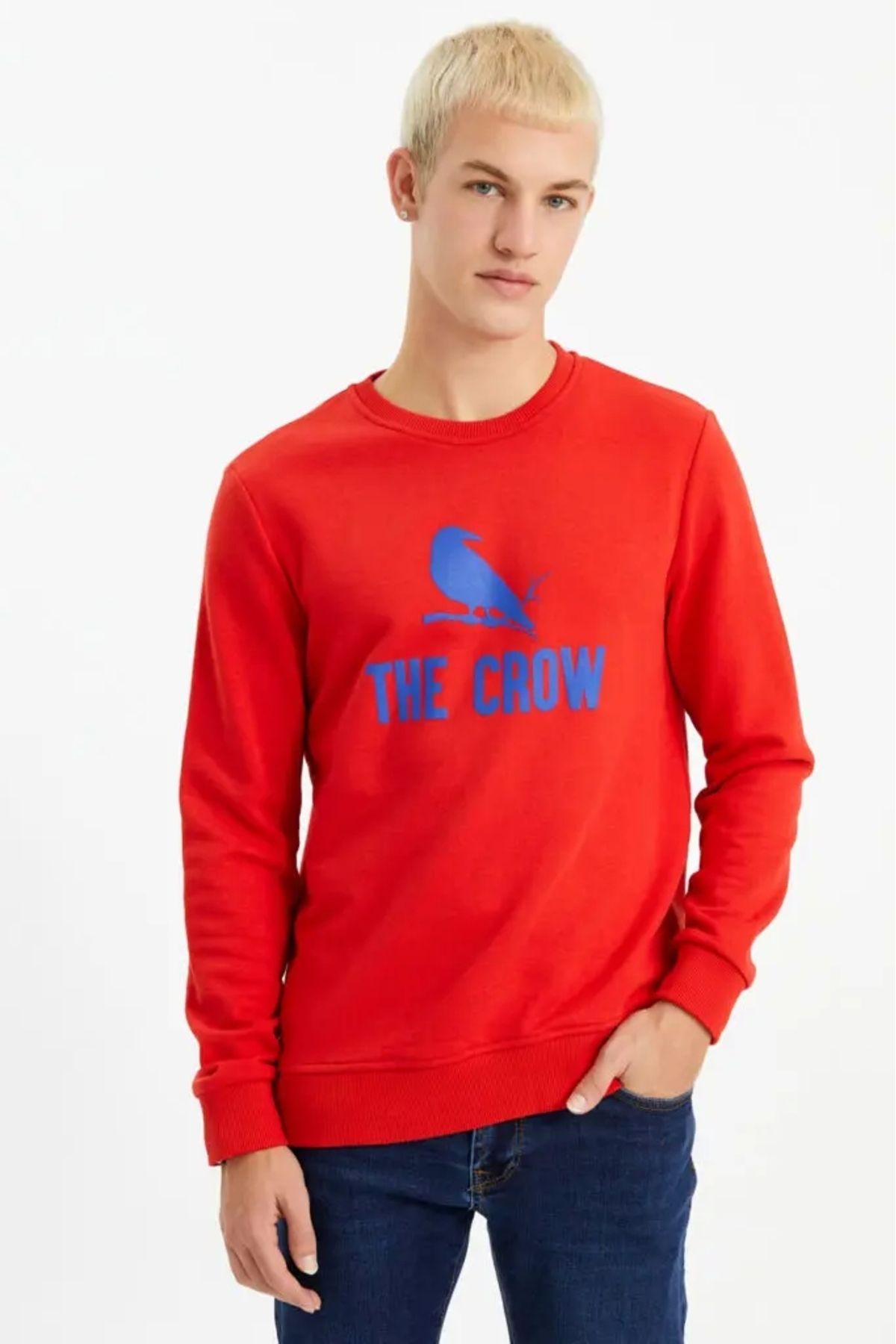 The Crow-Zoom Cut Men's Sweatshirt - Red 1