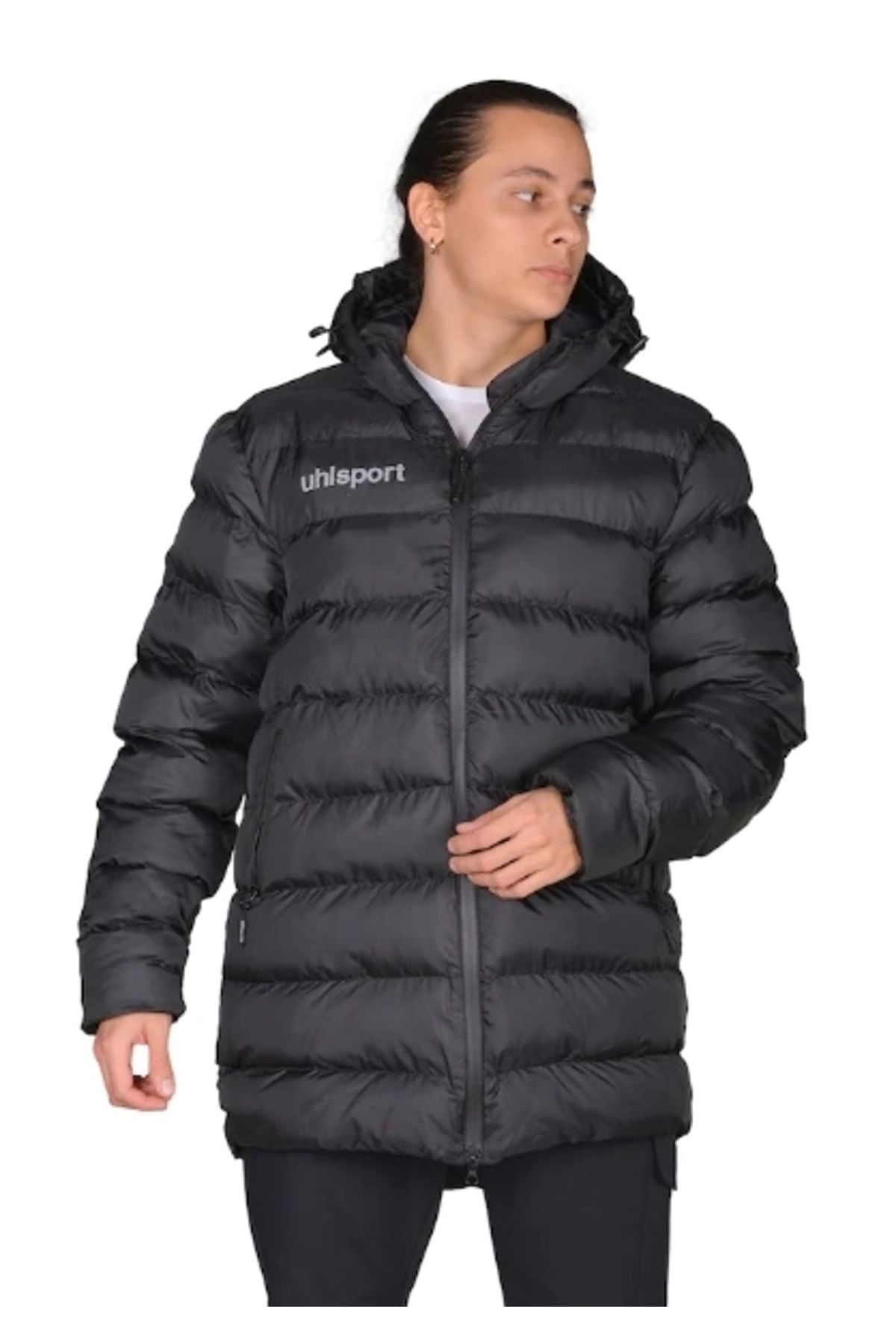 کُت زمستانی ورزشی مشکی مردانه سیاه رایگان کت بلند 1101758 uhlsport