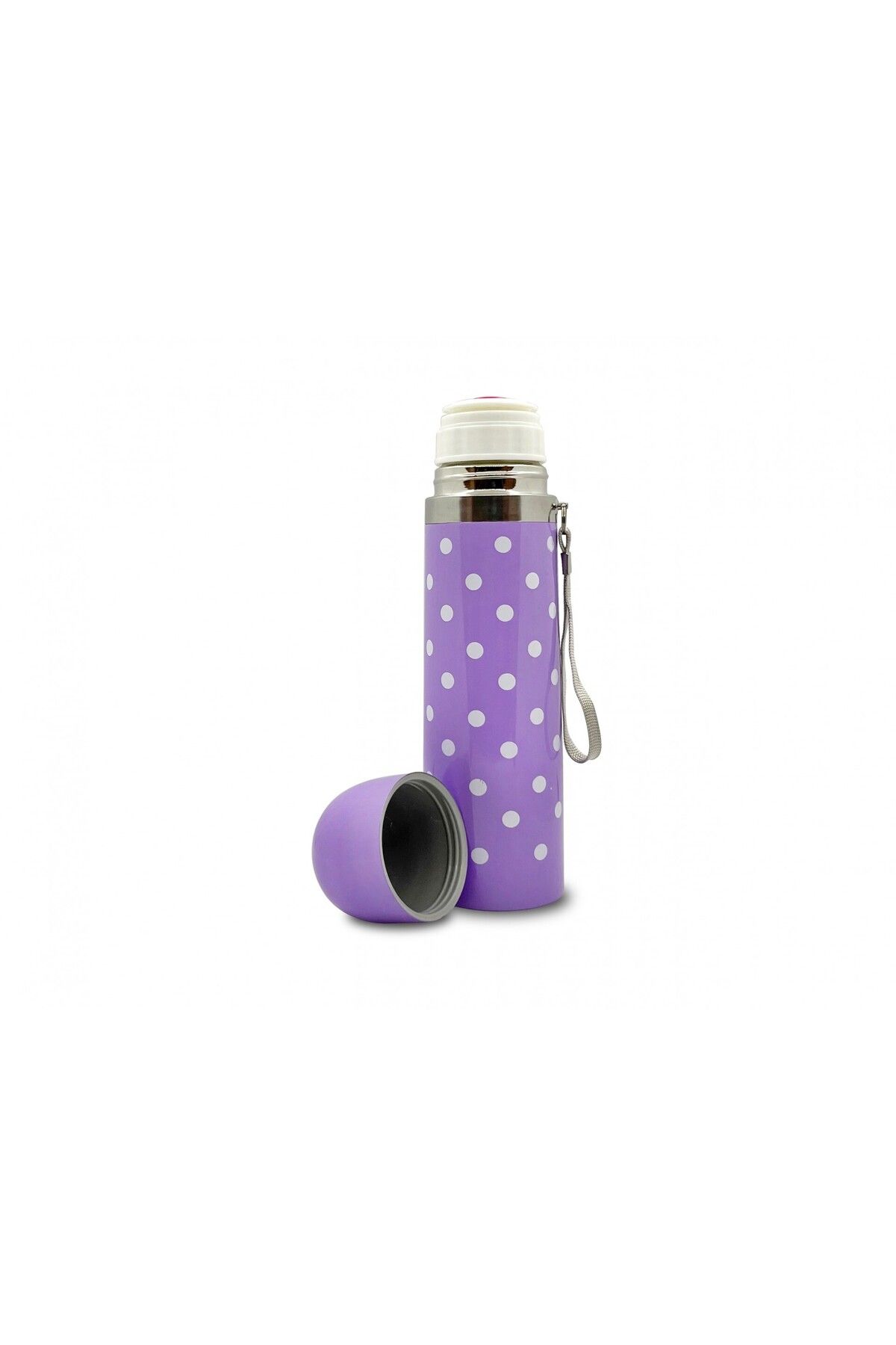 Amazex Store-Sema Baby 500 ml Purple Polka Dot Baby Thermos 2